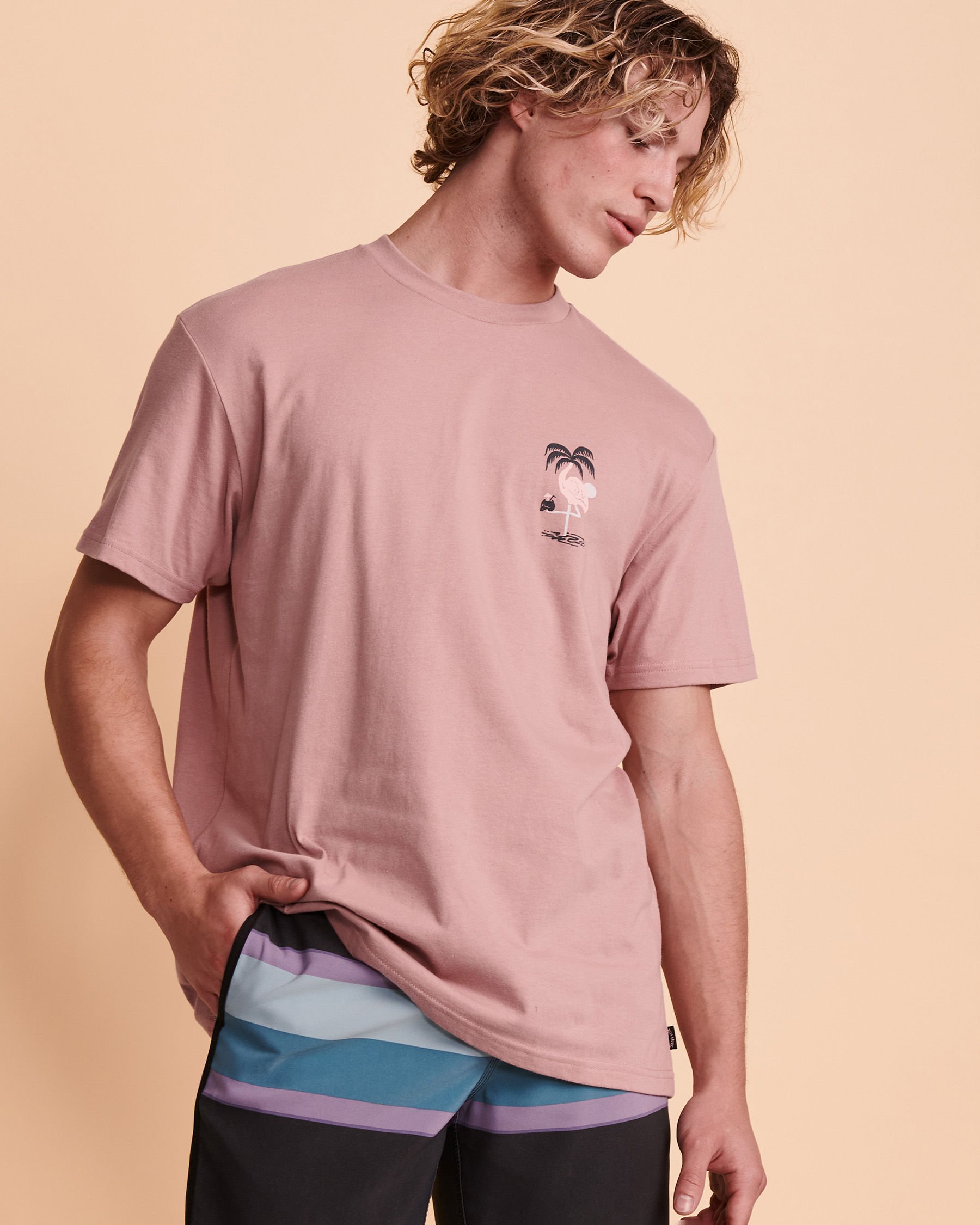 BILLABONG PARADISE LOST T-shirt Dusty pink ABYZT00612 - View2