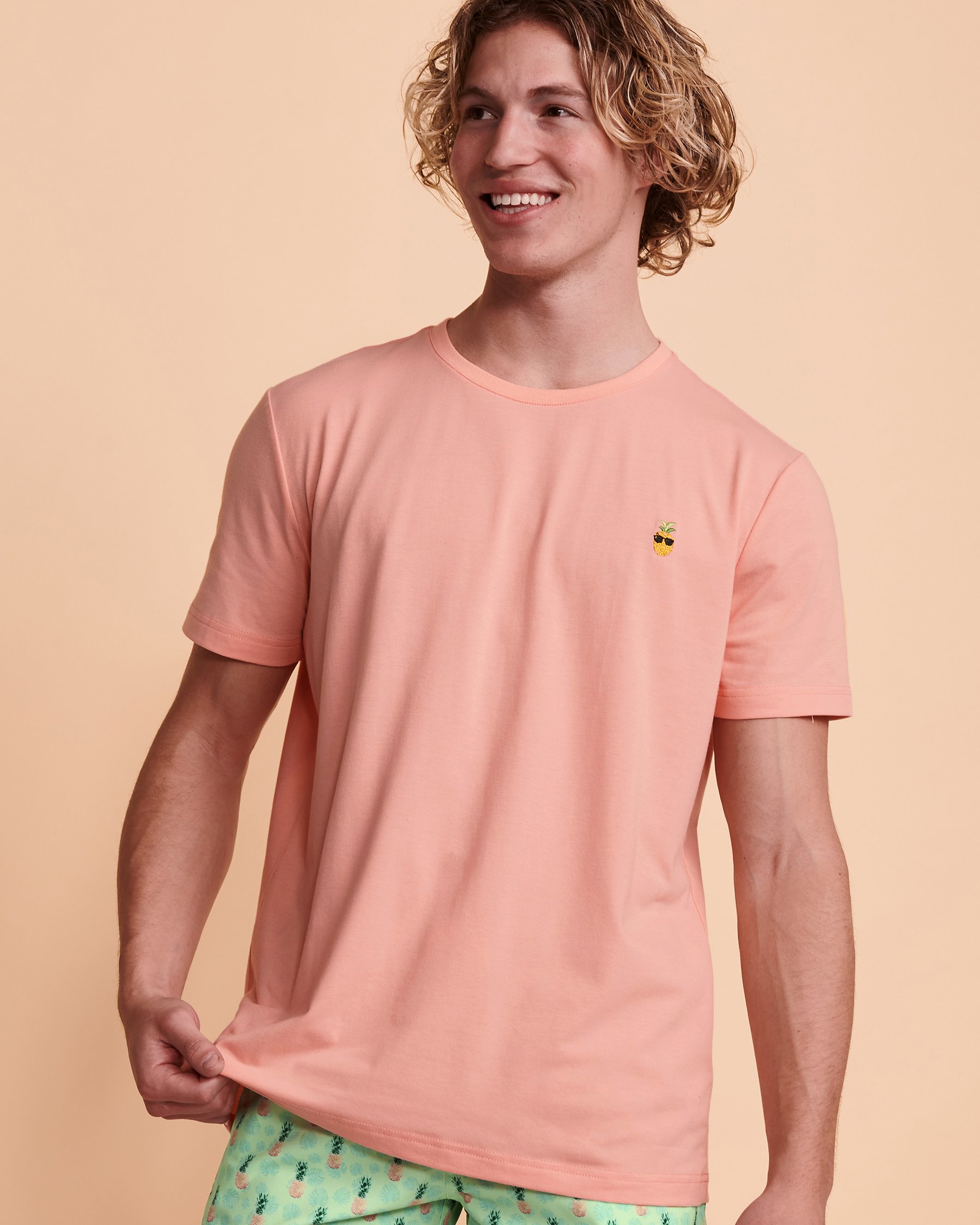 BERMIES PINEAPPLE T-Shirt Coral PINEAPPLE TS - View3