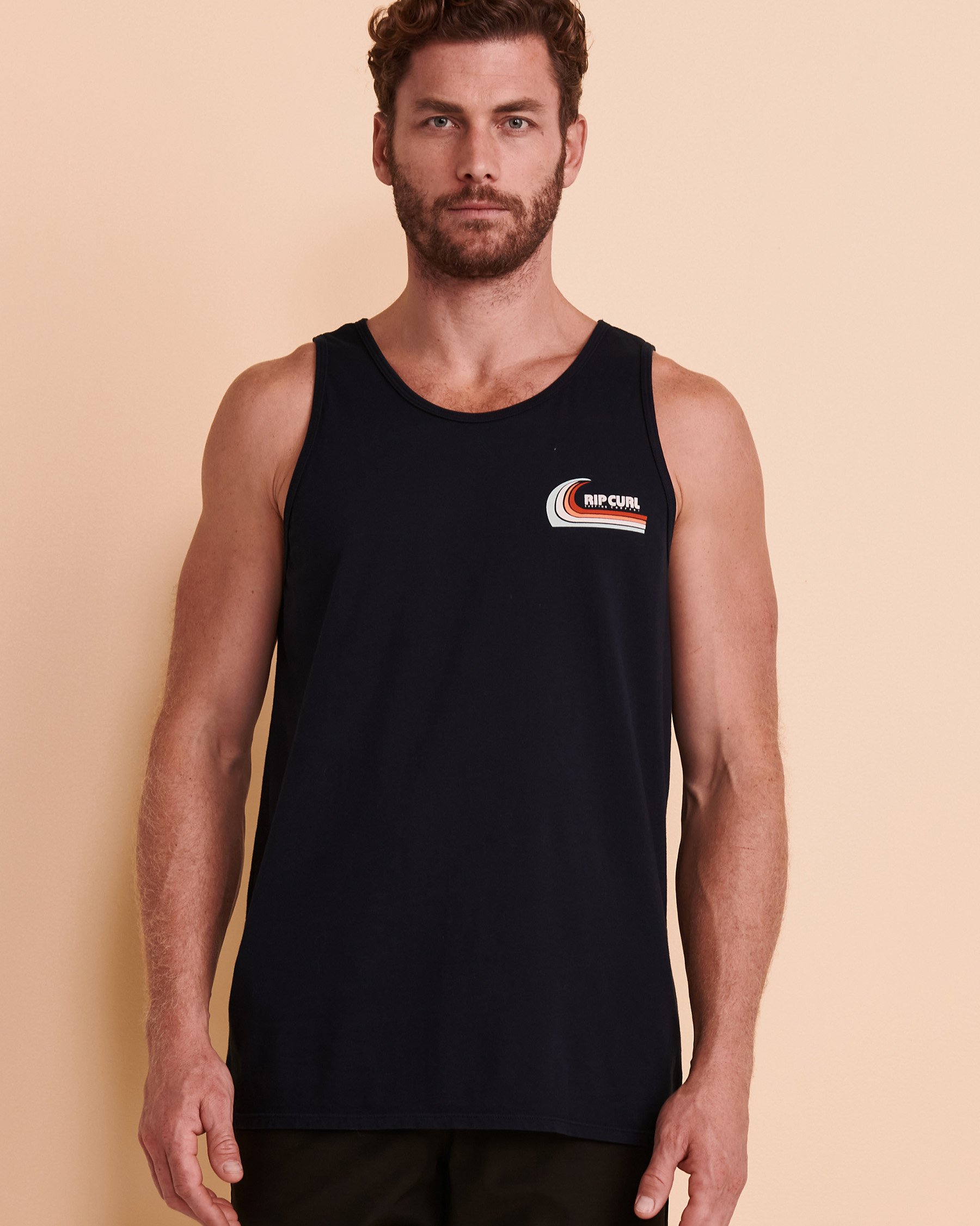 RIP CURL SURF REVIVAL WAVE Tank Top Navy CTE888 - View1