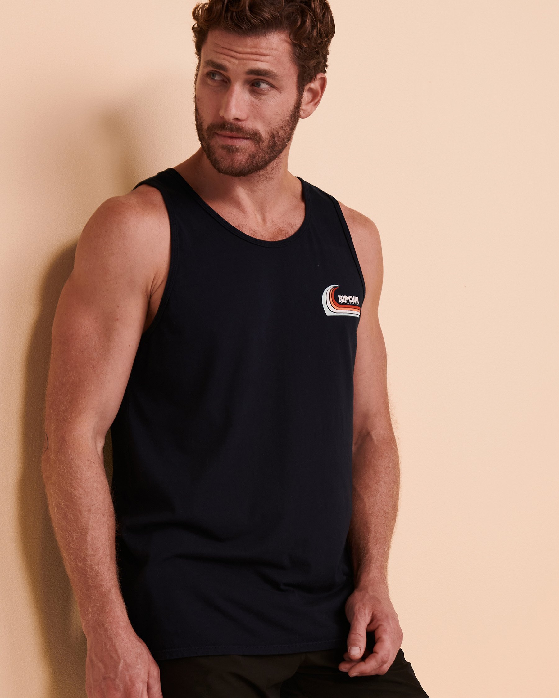RIP CURL SURF REVIVAL WAVE Tank Top Navy CTE888 - View3