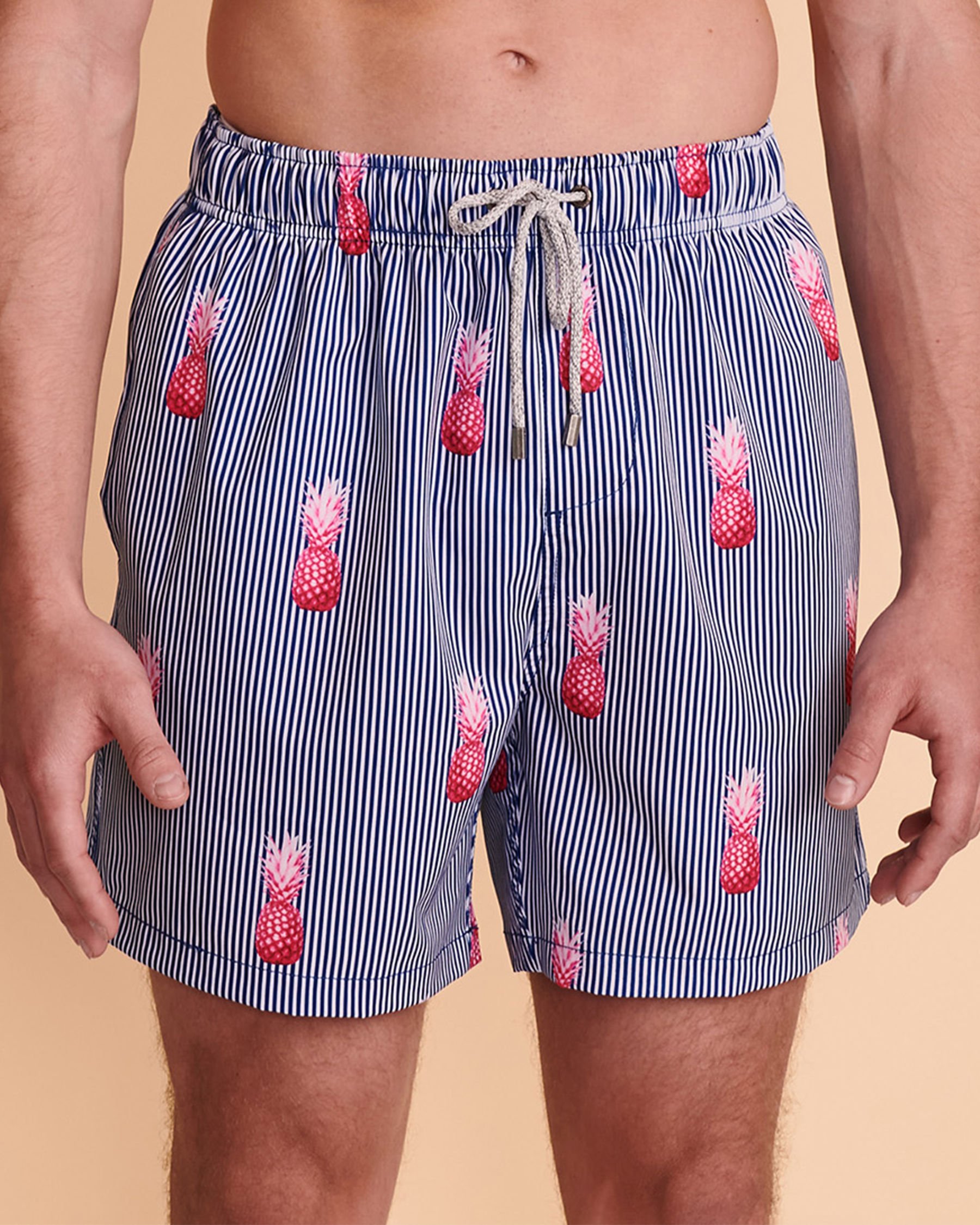 VINTAGE SUMMER Maillot volley PINEAPPLES & STRIPES Ananas V70426 - Voir1