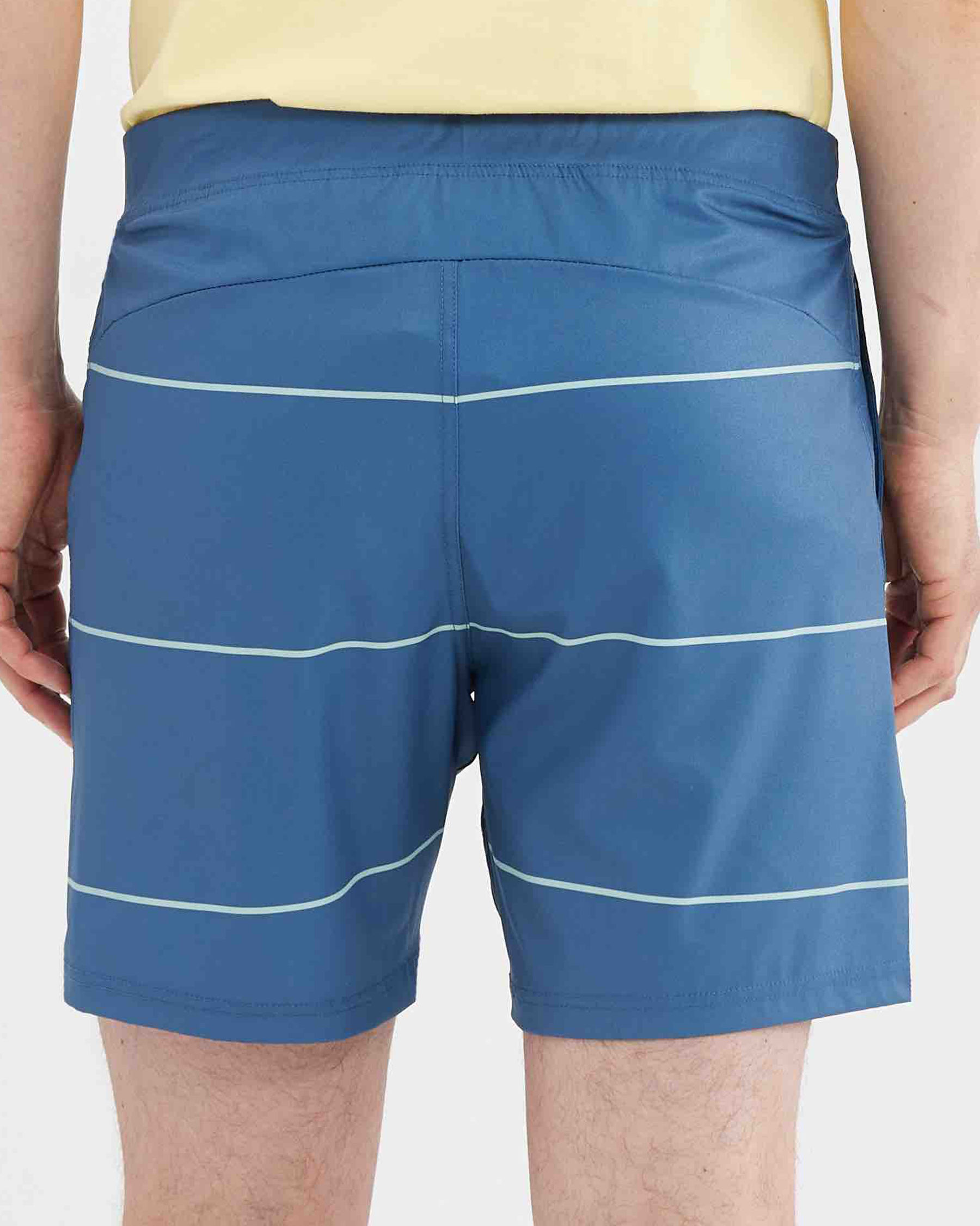 BLACK BULL APPAREL Maillot boardshort AXEL Rayures minces bleues 3900-1008 - Voir2