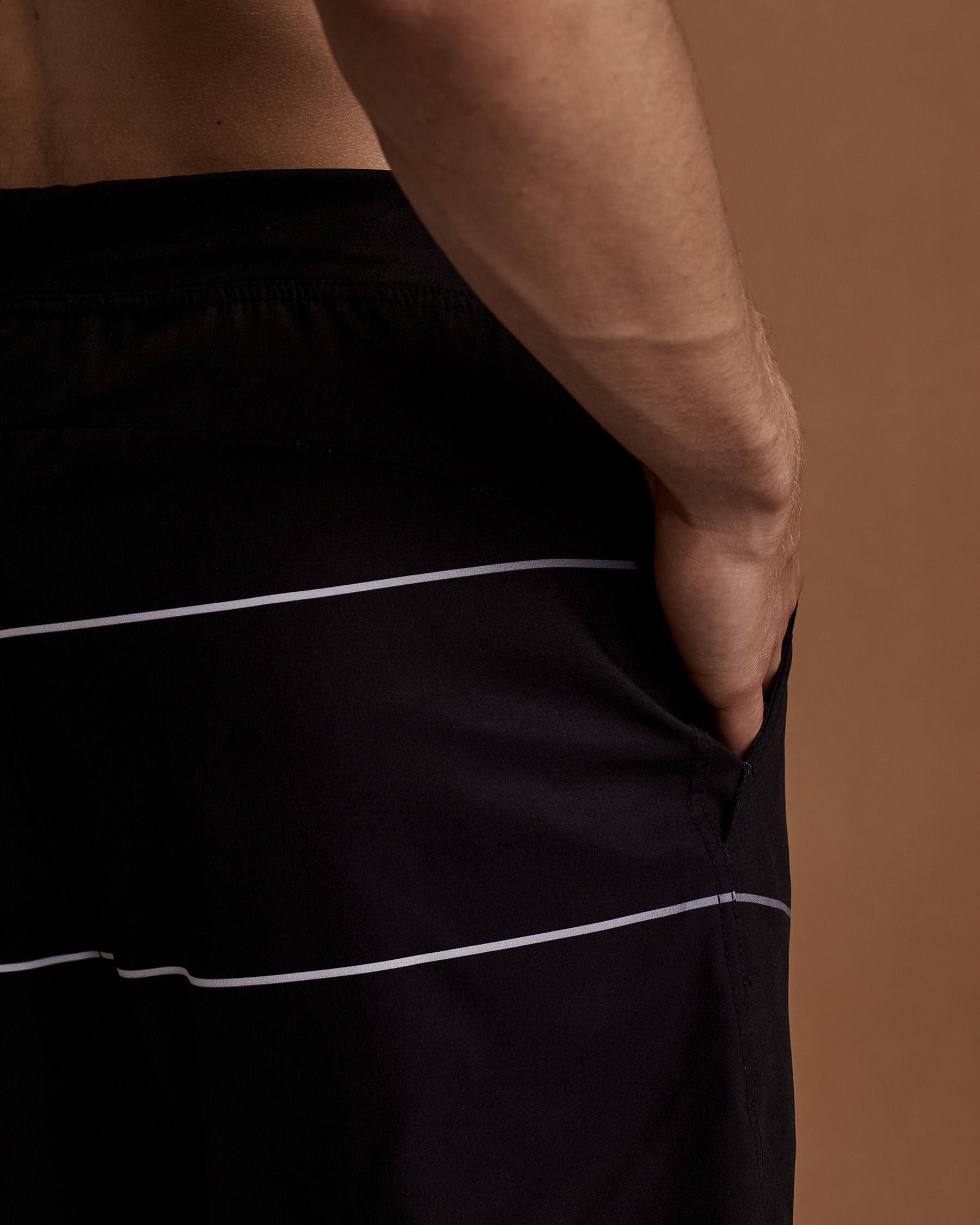 BLACK BULL APPAREL Maillot boardshort AXEL Rayures fines 3900-1008 - View2