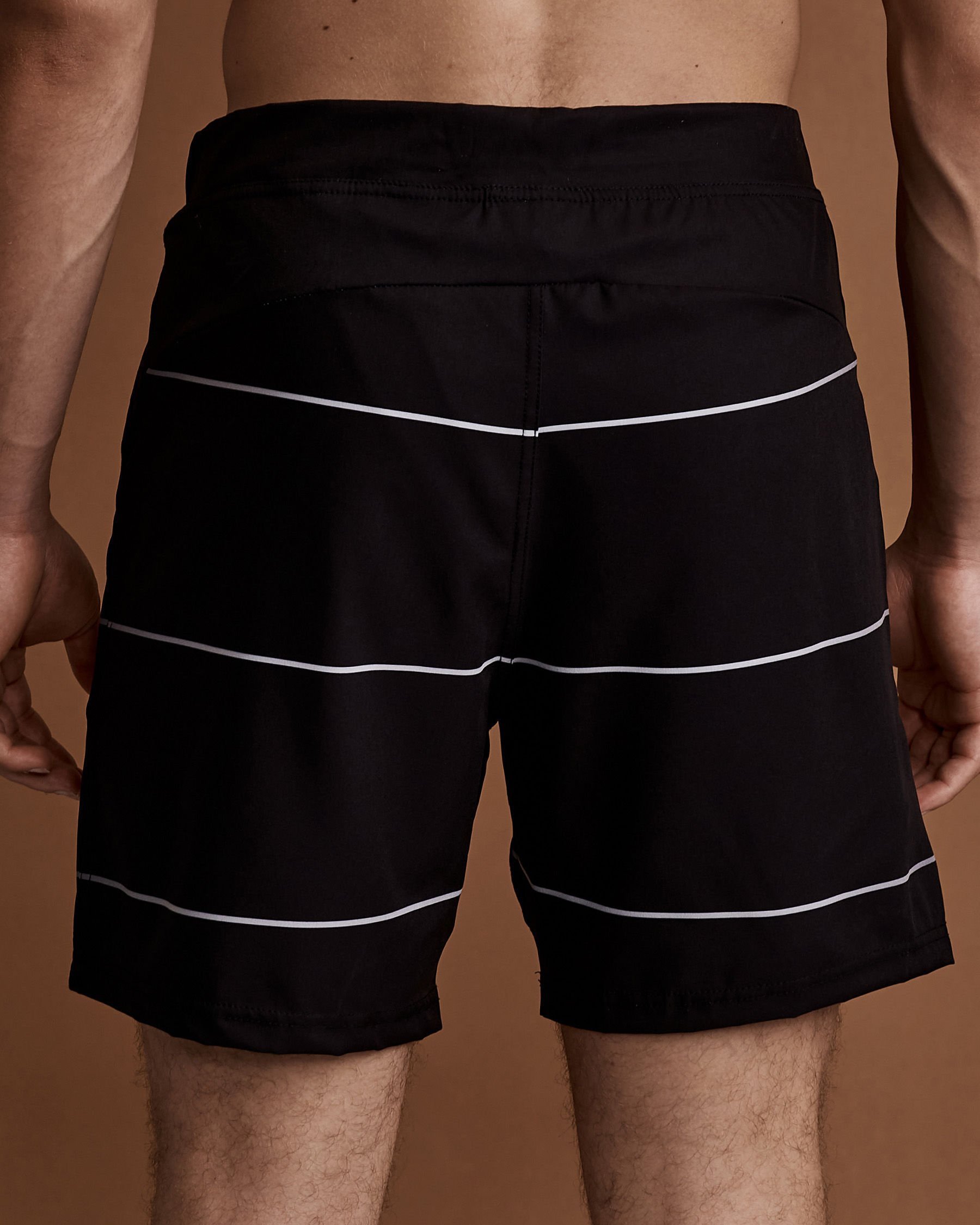 BLACK BULL APPAREL Maillot boardshort AXEL Rayures fines 3900-1008 - View3