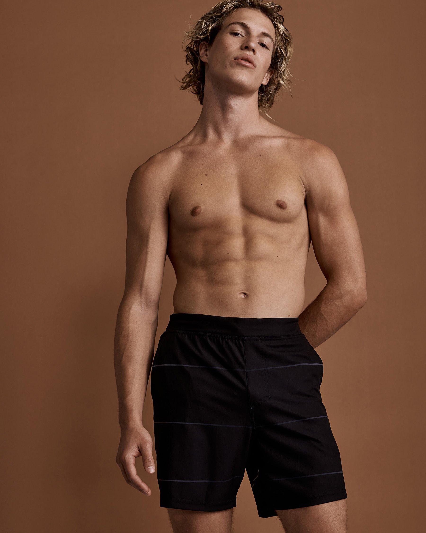 BLACK BULL APPAREL Maillot boardshort AXEL Rayures fines 3900-1008 - View4