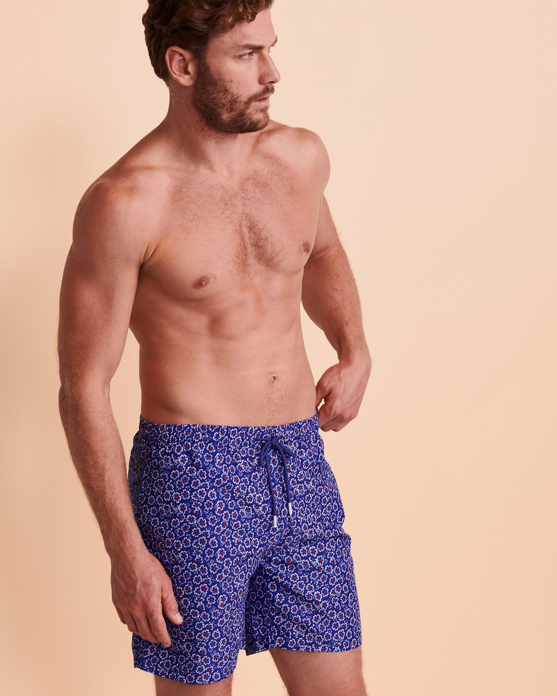 SOUL OF LONDON FLOWER Volley Swimsuit Royal blue print SOBS212801 - View5
