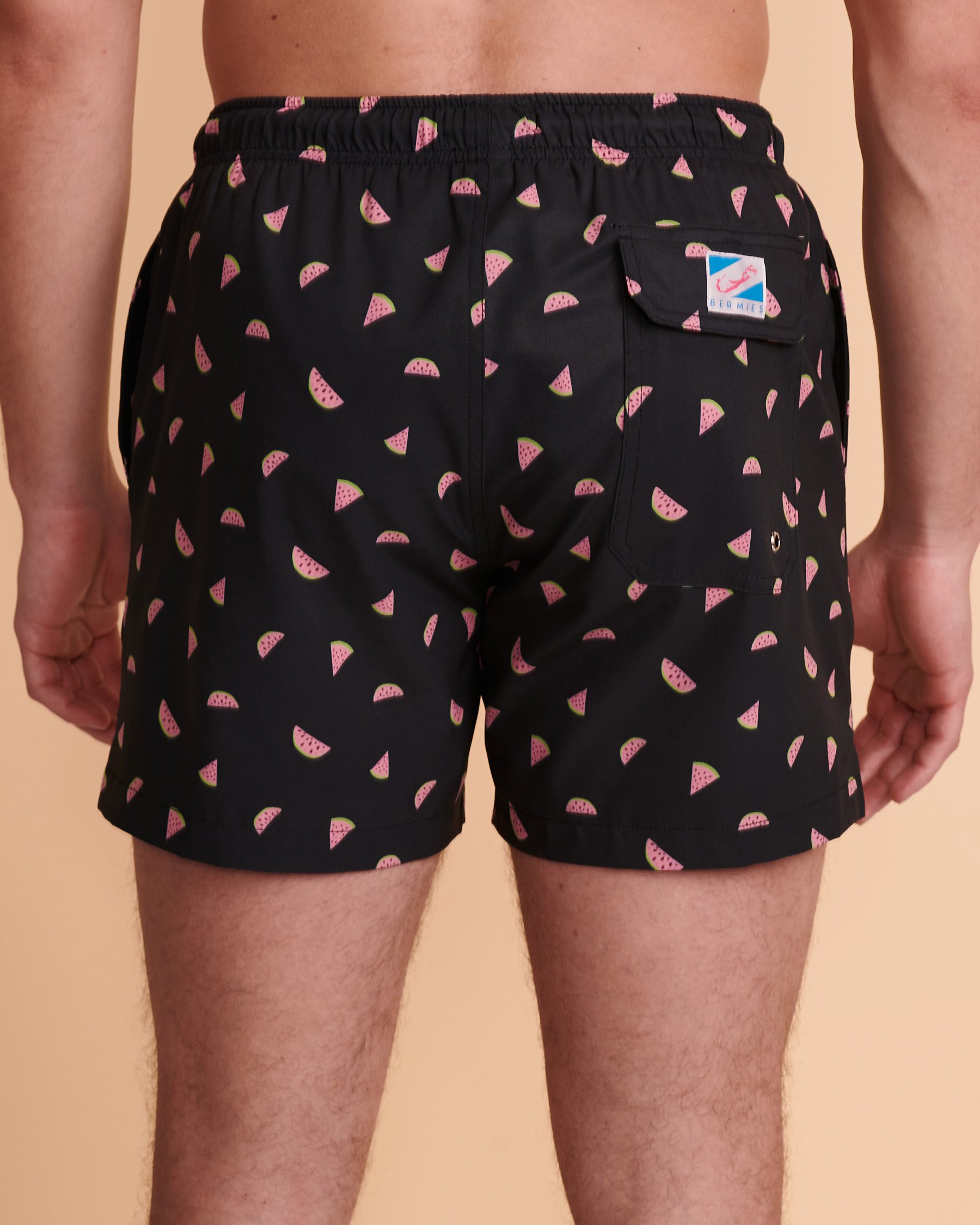 BERMIES WATERMELON Classics Volley Swimsuit Black print WATERMELON3. - View2