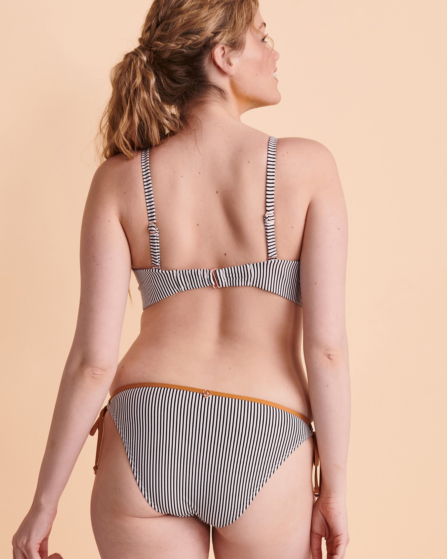 TURQUOISE COUTURE TAUPICAL D Cup Bandeau Bikini Top Stripes 01200007 - View4