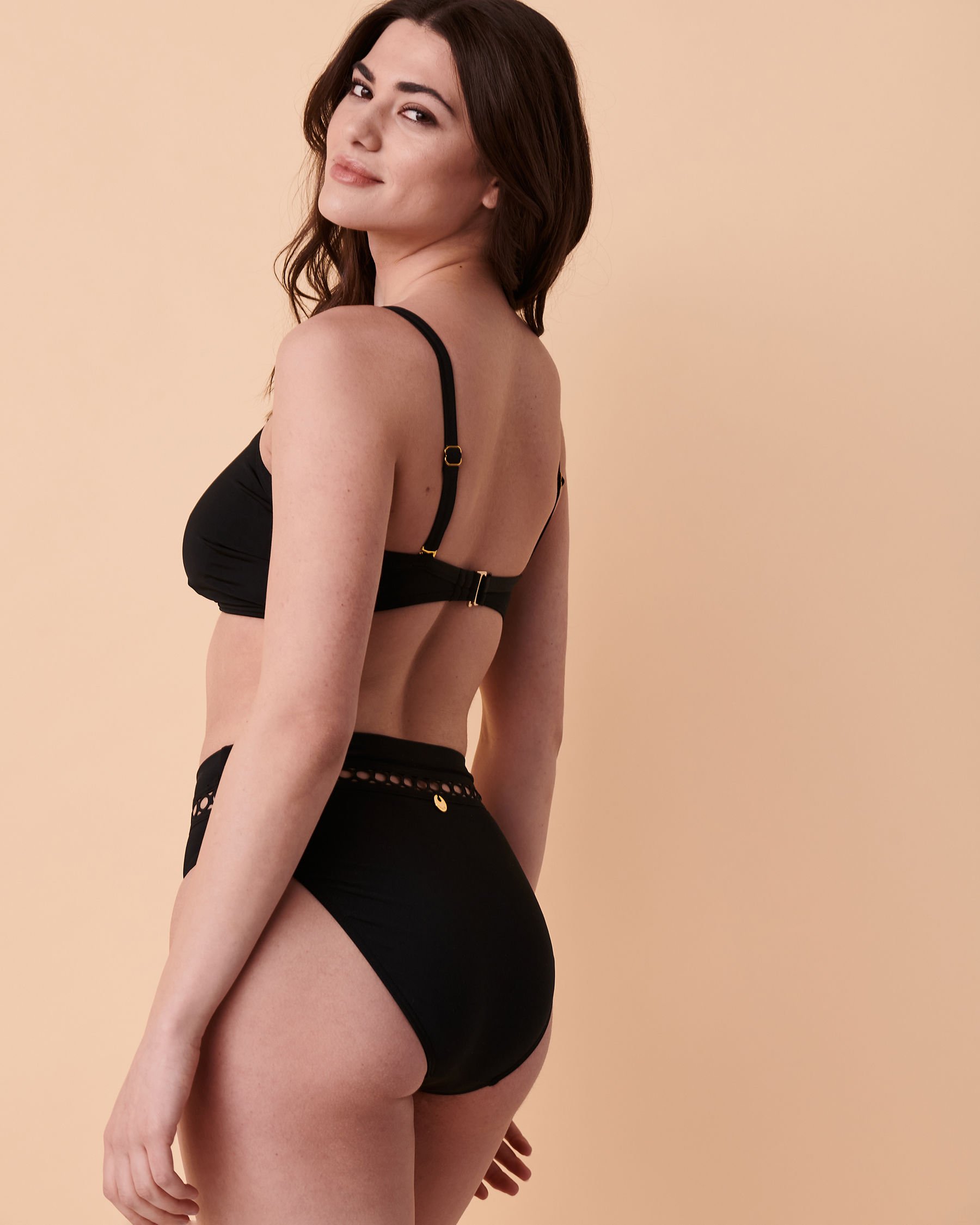 AZURA BACI DD/E Cup Bralette Bikini Top Black SS11857DDE - View3