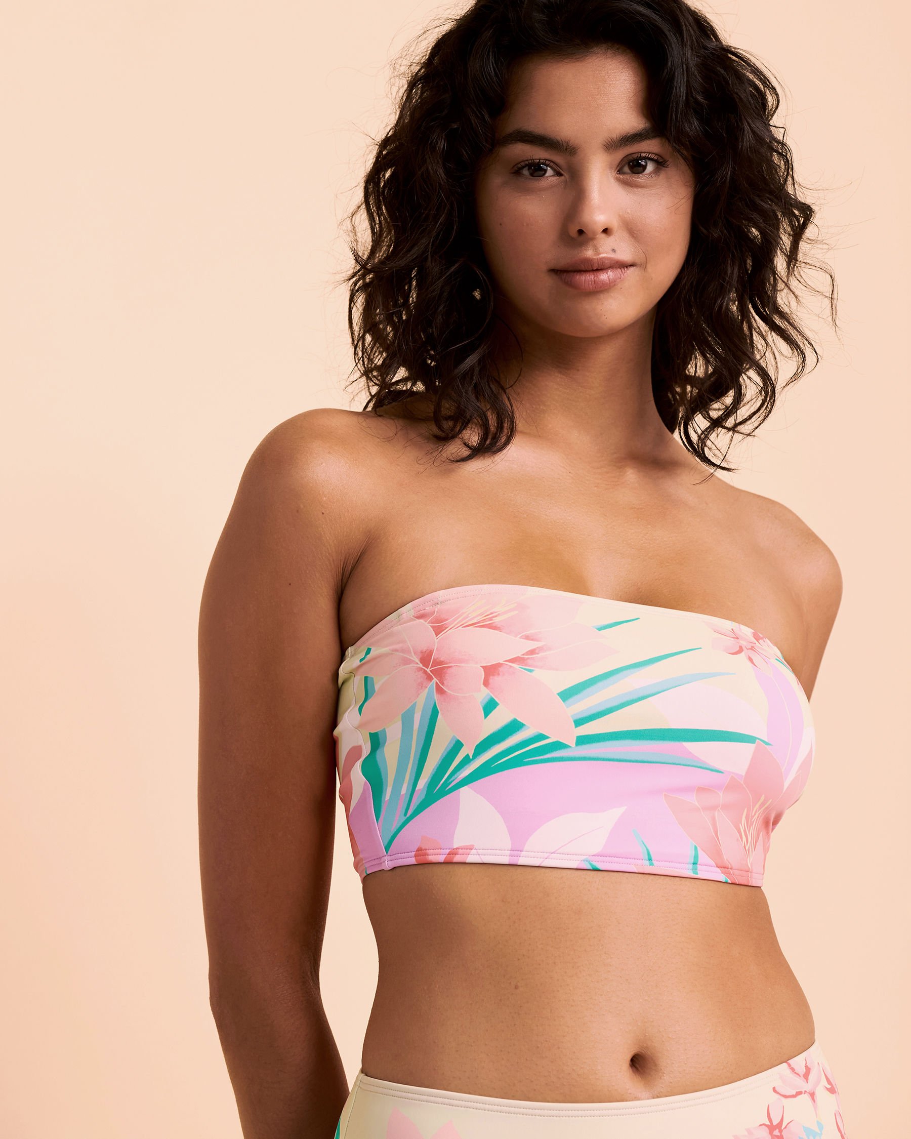 BILLABONG LOST IN DAYDREAMS Bandeau Bikini Top Tropic print ABJX300213 - View1