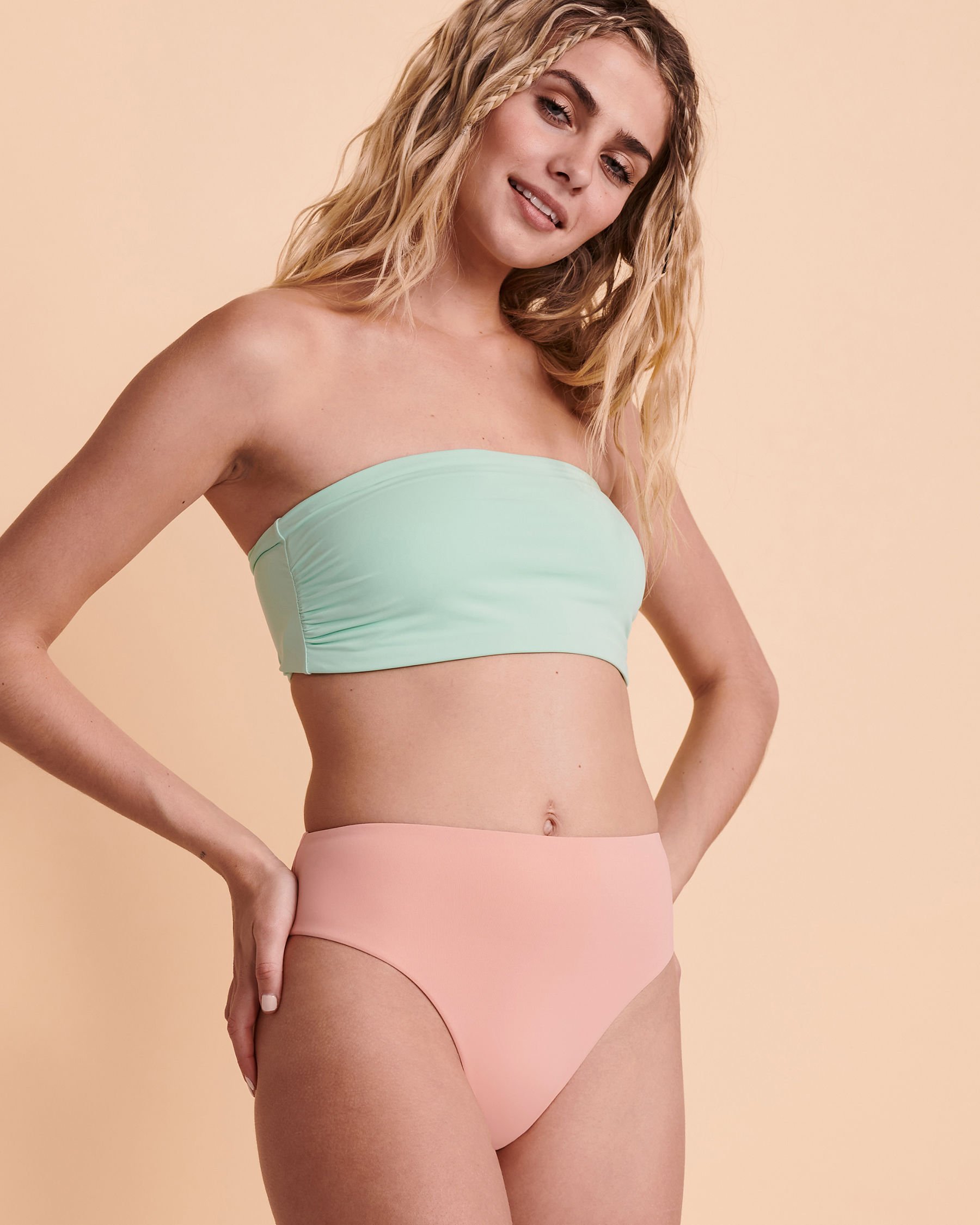 MY BIKINI STORY SOLID Bandeau Bikini Top Blue 01100033 - View1