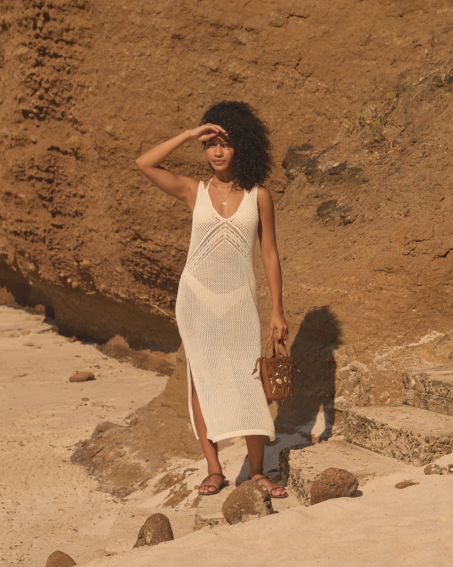 MY BIKINI STORY Long Crochet Dress White 02300184 - View6