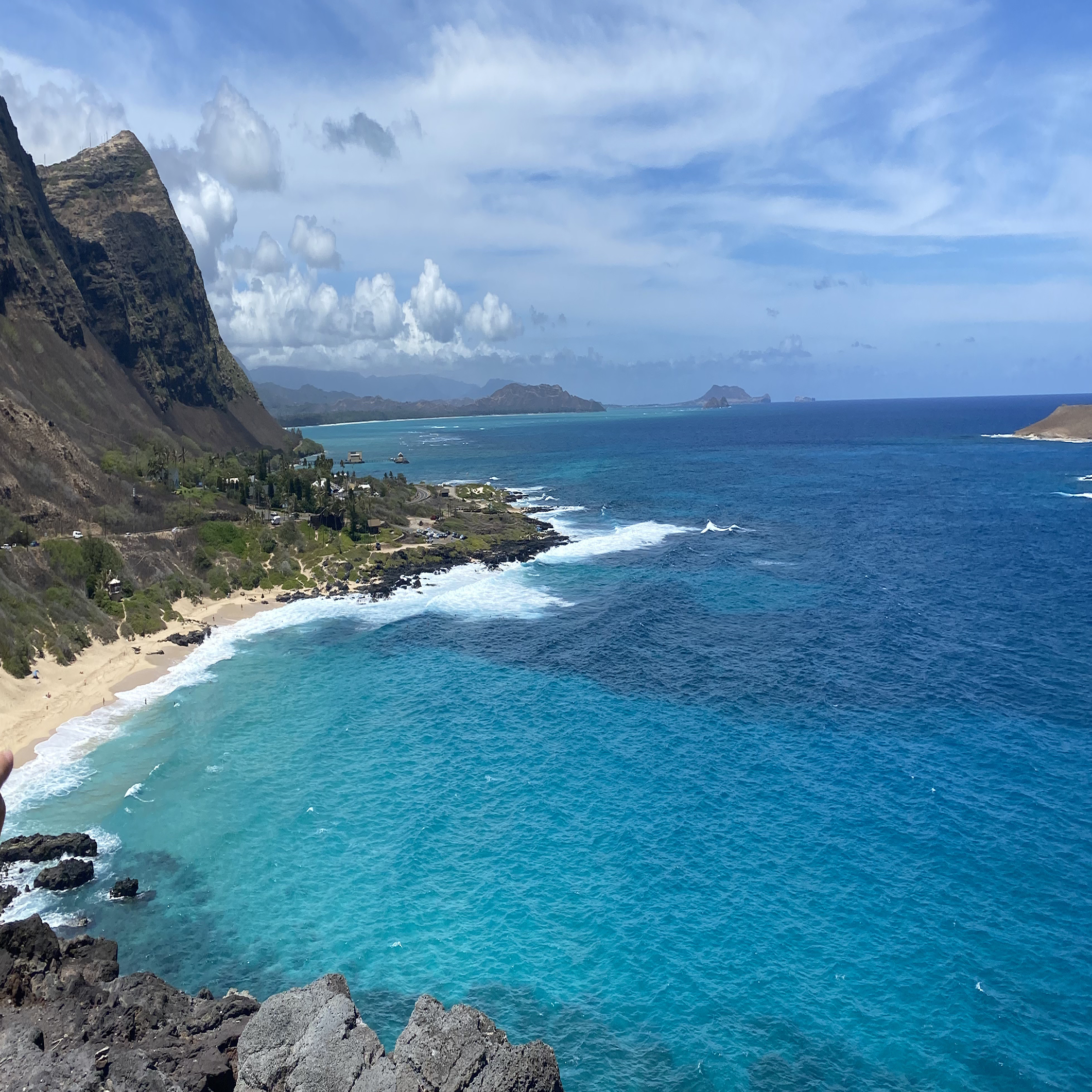 View point on the island of Oahu, Hawaii