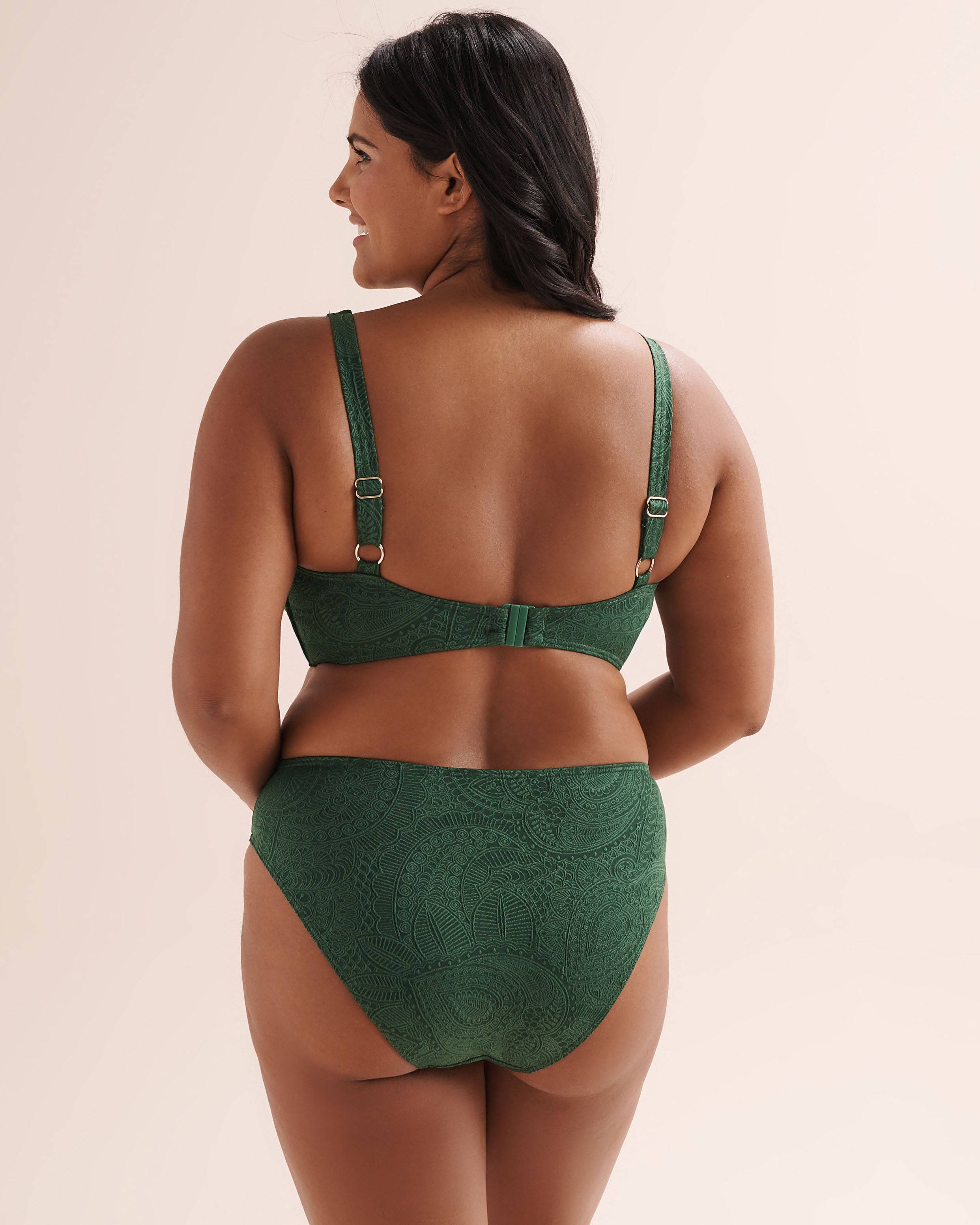 ARTESANDS La Traviata Delacroix D-G Cup Bikini Top Forest Green AT3711LT - View2