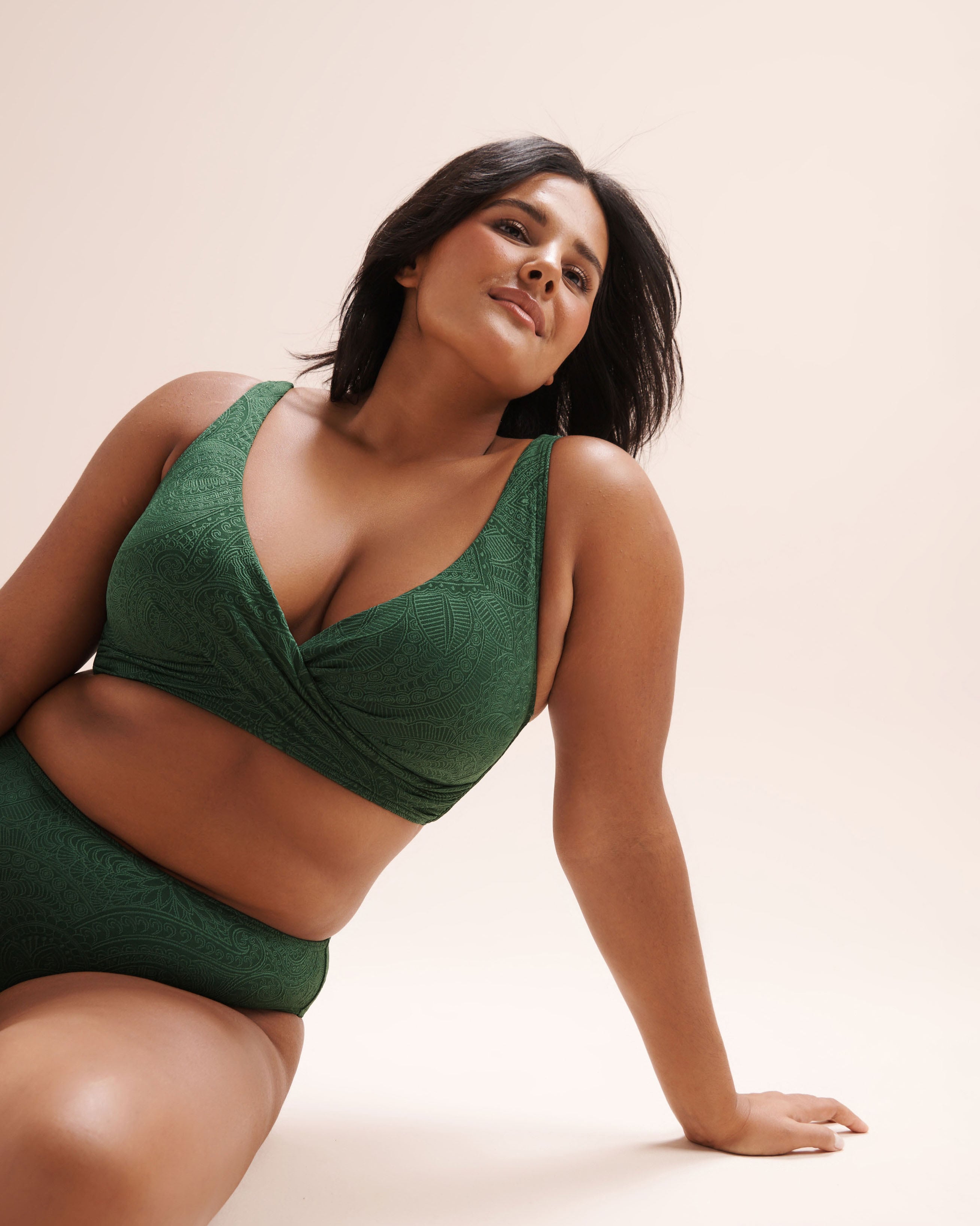 ARTESANDS La Traviata Delacroix D-G Cup Bikini Top Forest Green AT3711LT - View4
