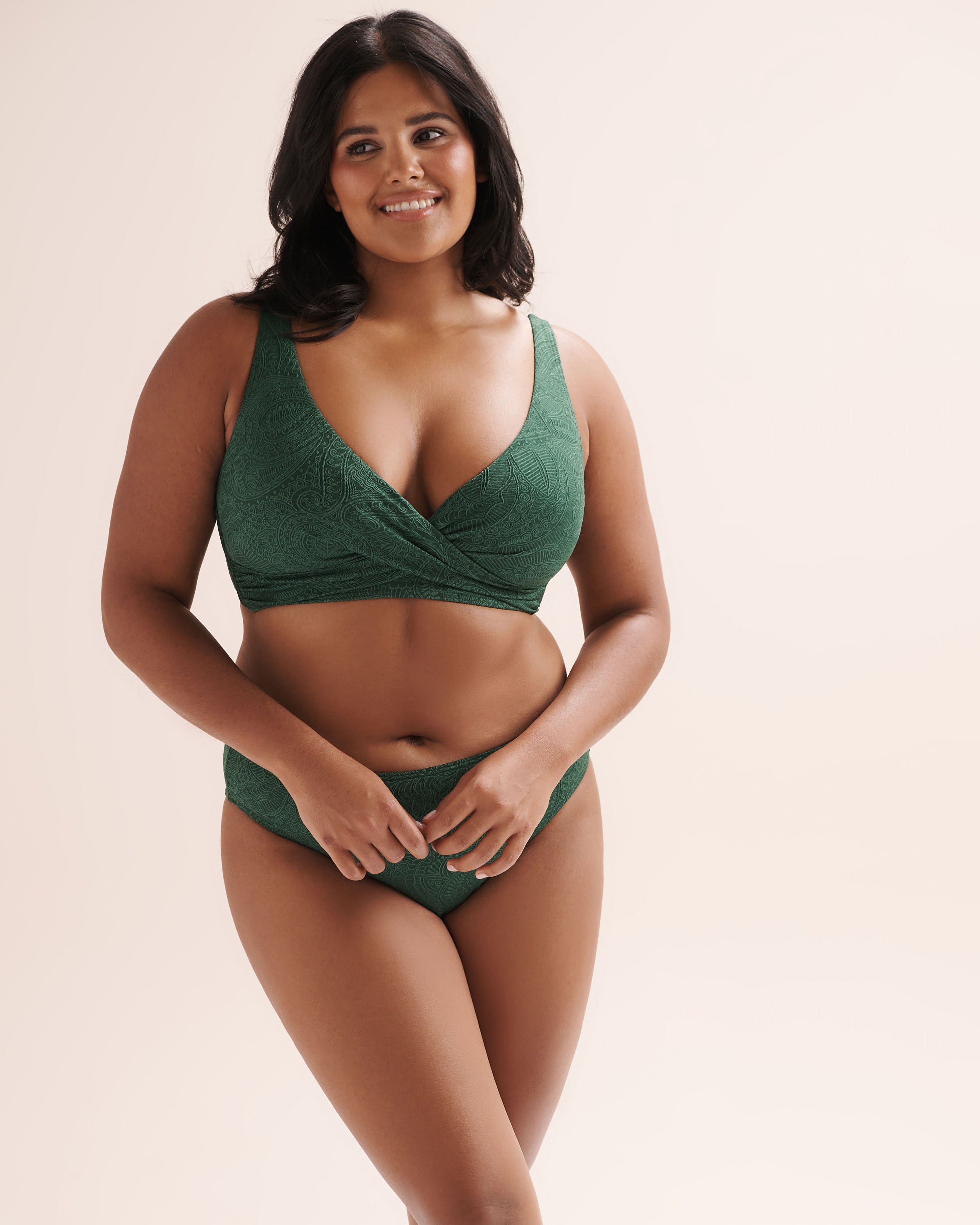 ARTESANDS La Traviata Delacroix D-G Cup Bikini Top Forest Green AT3711LT - View1