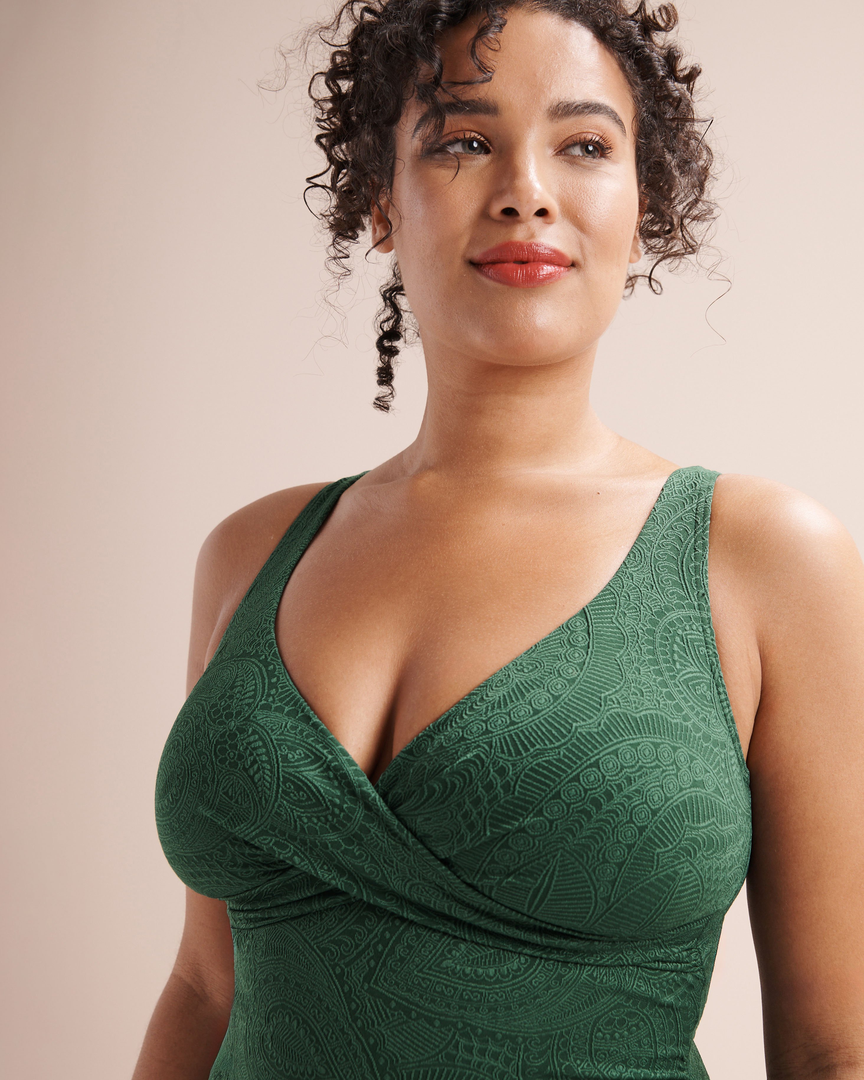 ARTESANDS La Traviata Delacroix D-G Cup One-Piece Swimsuit Forest Green AT1720LT - View3