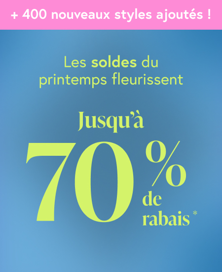 Jusqu'à 70% de rabais sur les articles en solde