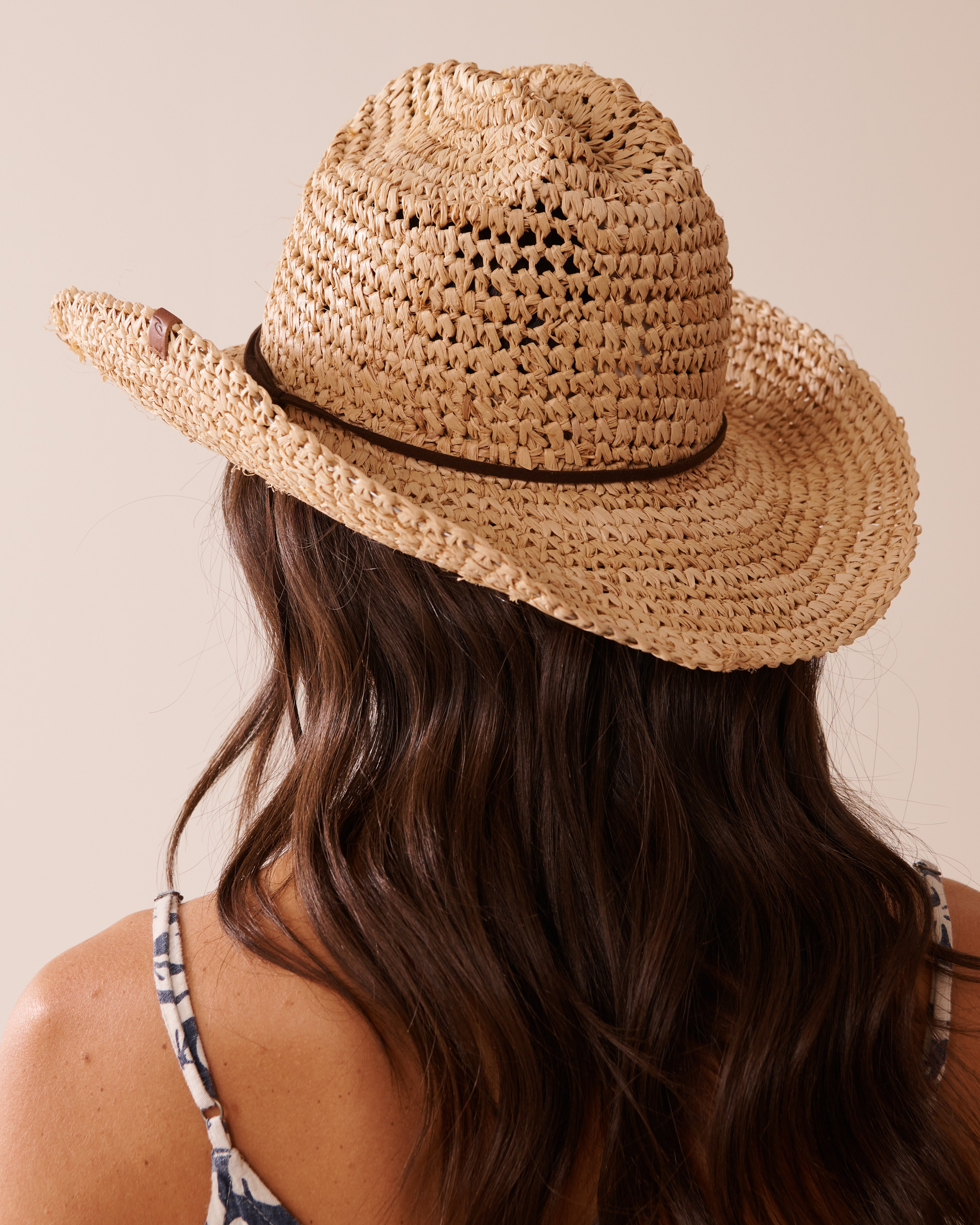 RIP CURL Crushable Straw Cowgirl Hat Straw Beige 060WHE - View2