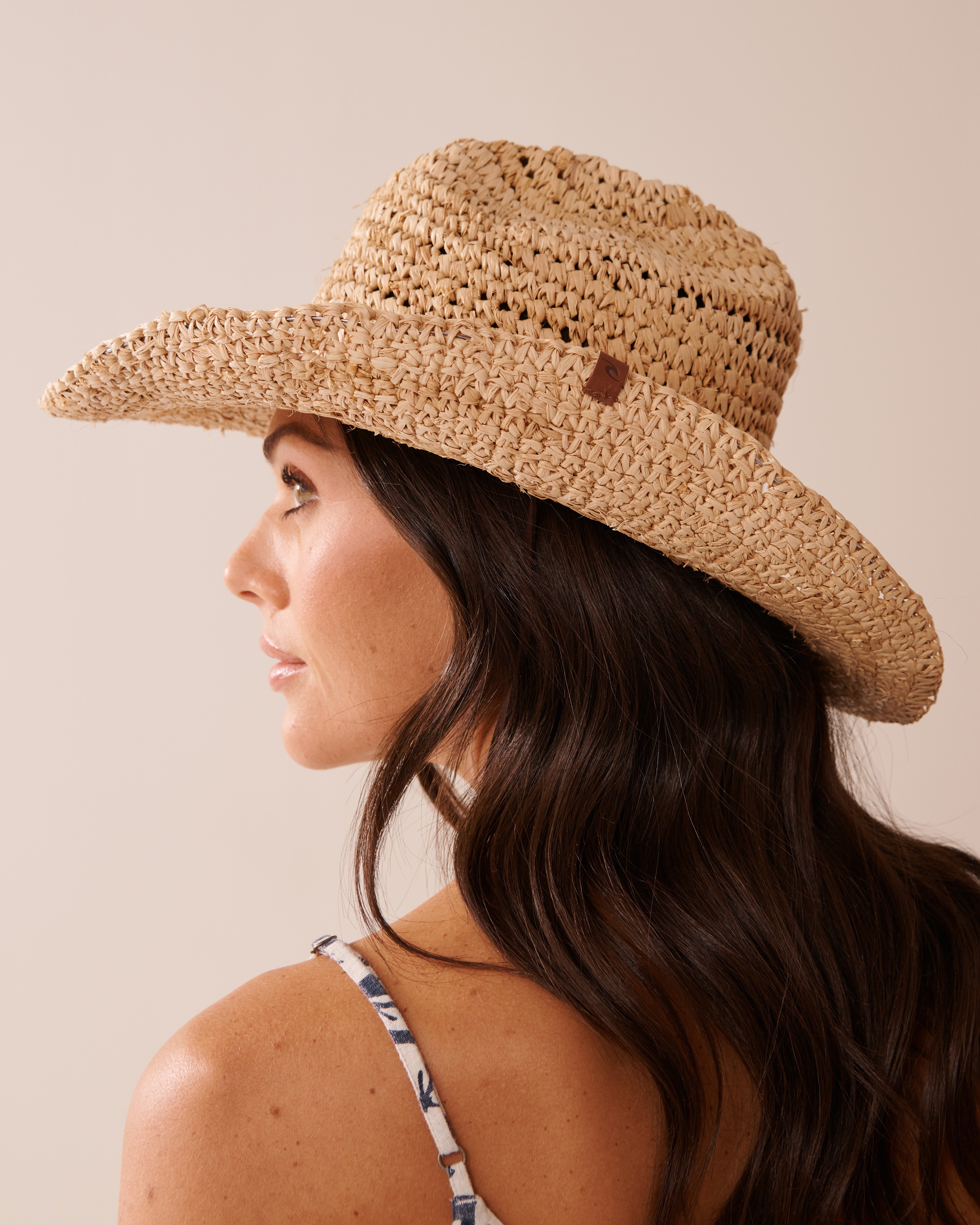 RIP CURL Crushable Straw Cowgirl Hat Straw Beige 060WHE - View3