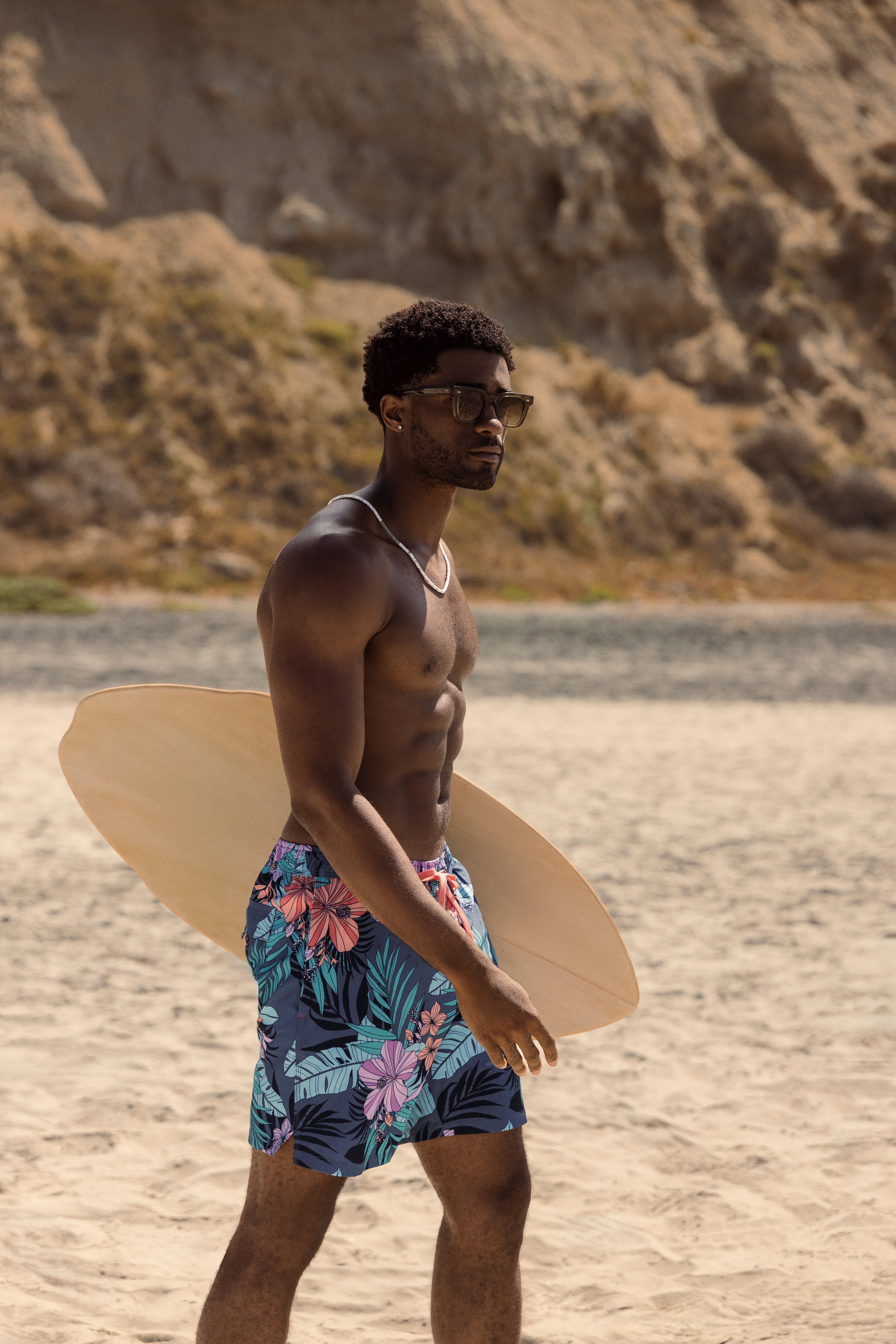 SAXX Oh Buoy 2 in 1 Volley Swimsuit Blue and pink SXSW04L - View1