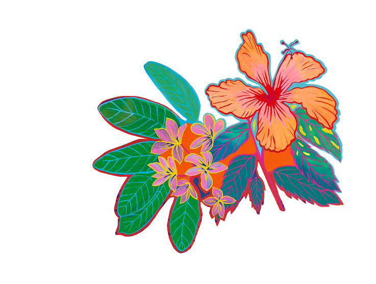 Drawing of a Tropical flower