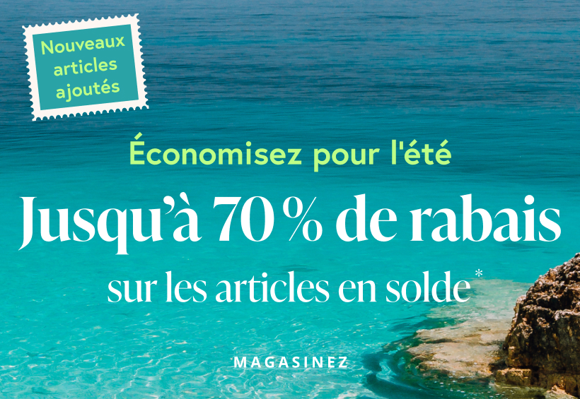 Économies d’été : jusqu’à 70 % de rabais sur les articles en solde