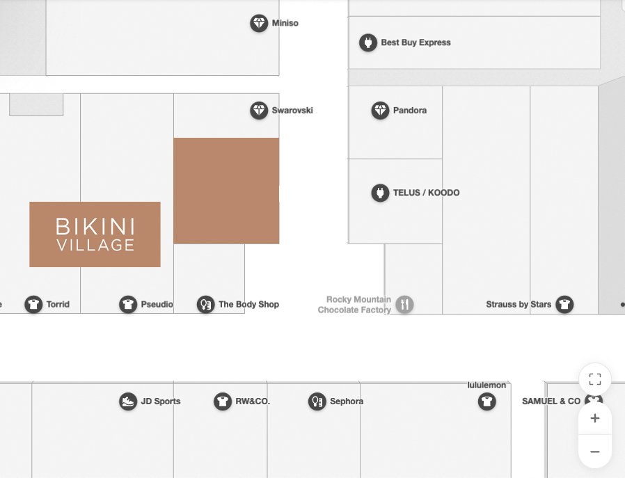 Map of Georgian Mall - Where to find Bikini Village