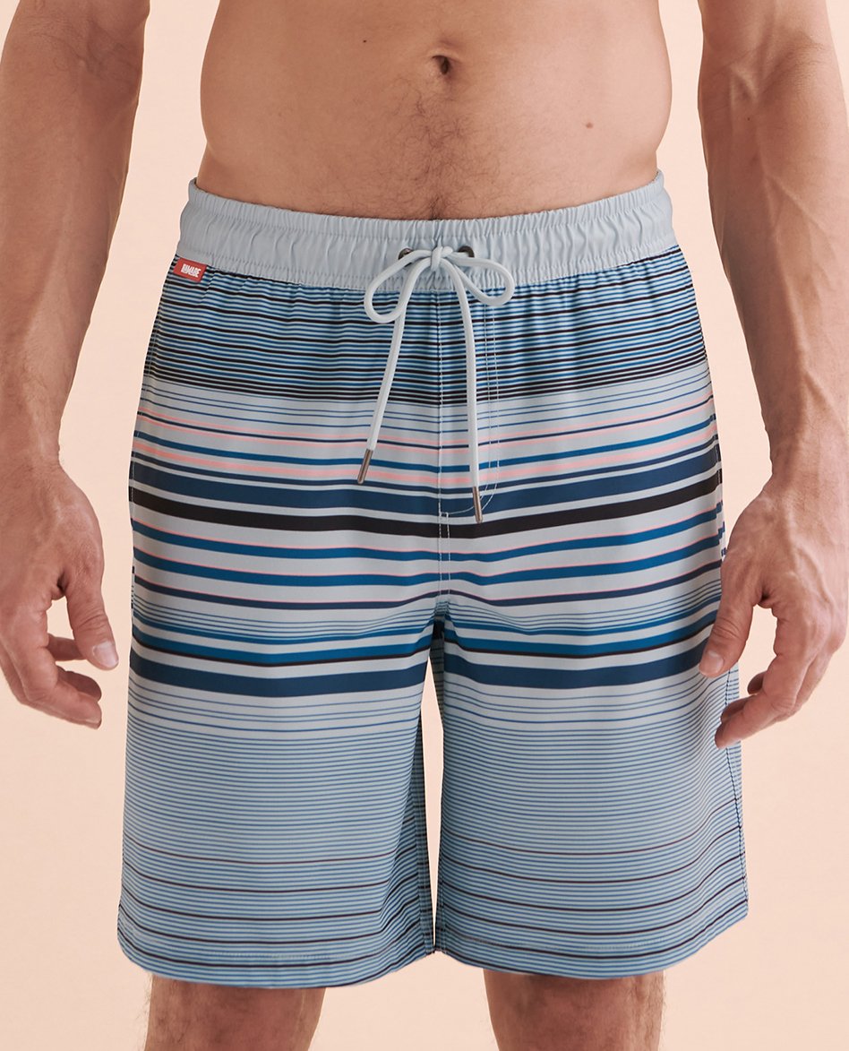 HAMABE Volley Swimsuit Blue Stripes 03100027 - View1