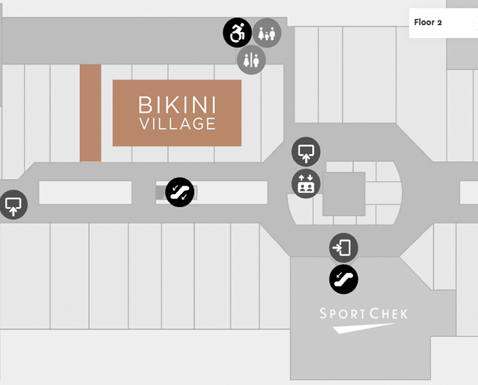 Map of Midtown Plaza - Where to find Bikini Village