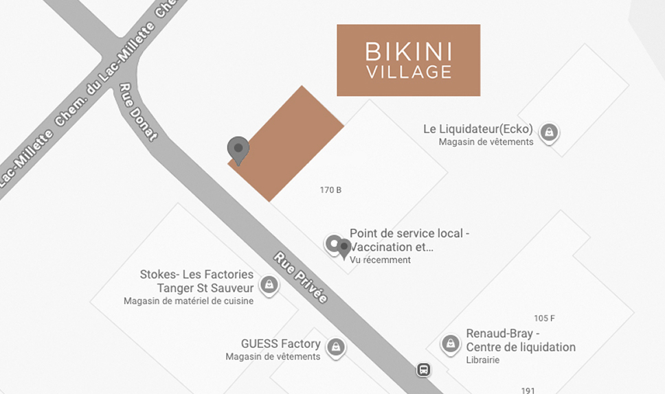 Where to find Bikini Village in St-Sauveur