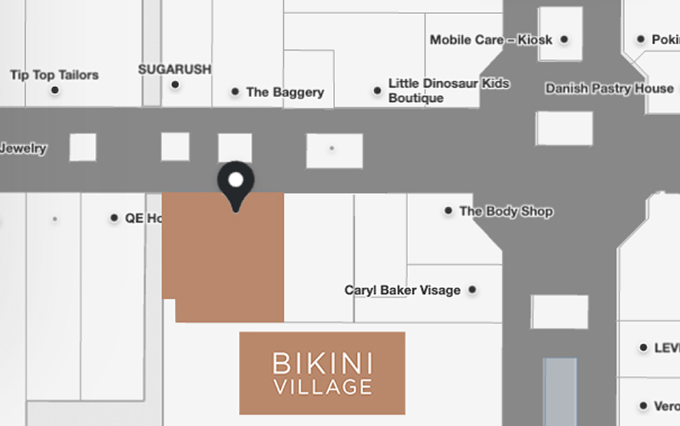 Map of Upper Canada Mall - Where to find Bikini Village