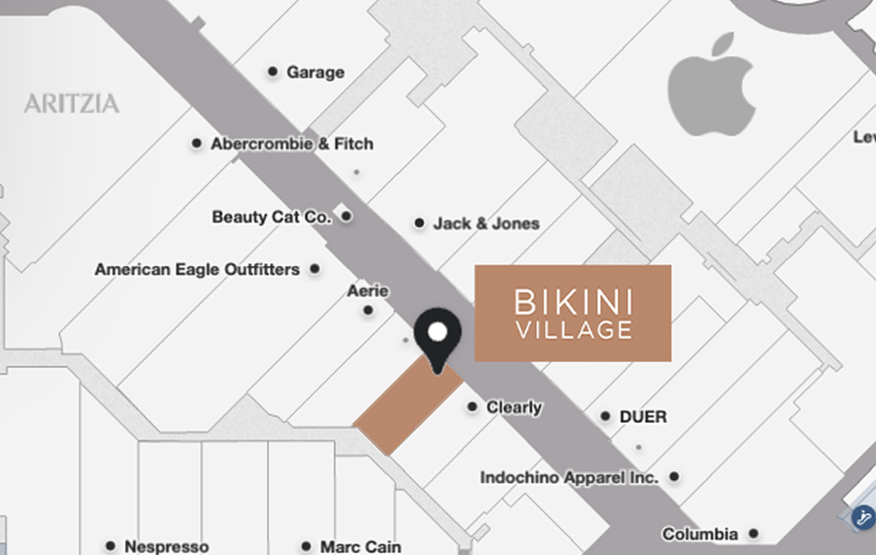 Map of Square One Centre - Where to find Bikini Village