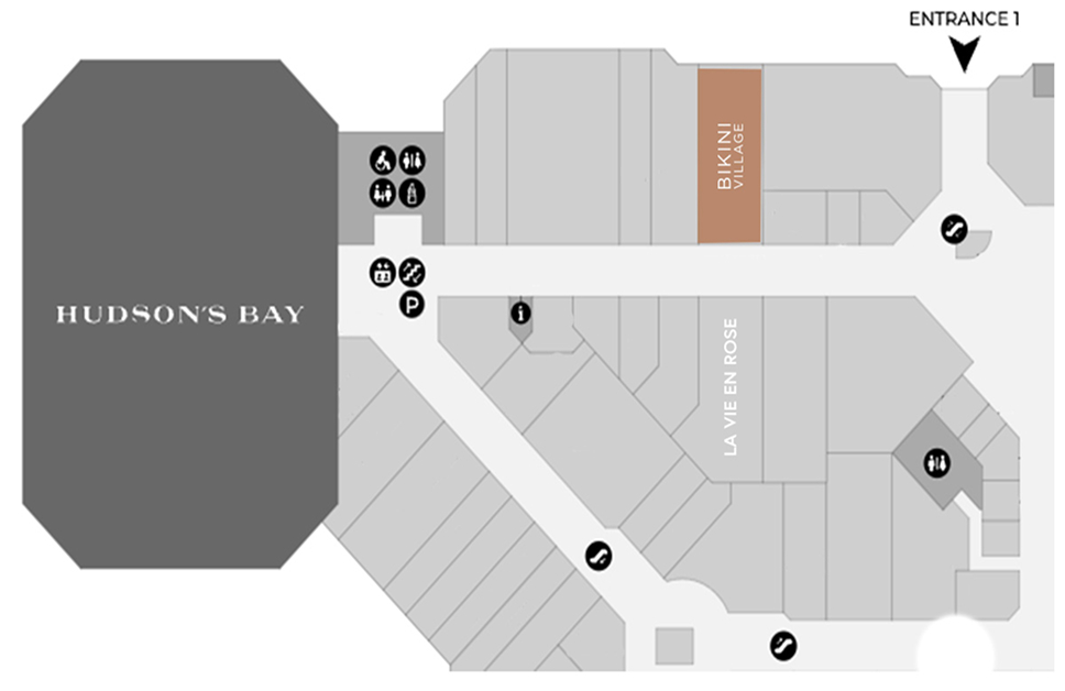 Map of Place Orleans - Where to find Bikini Village