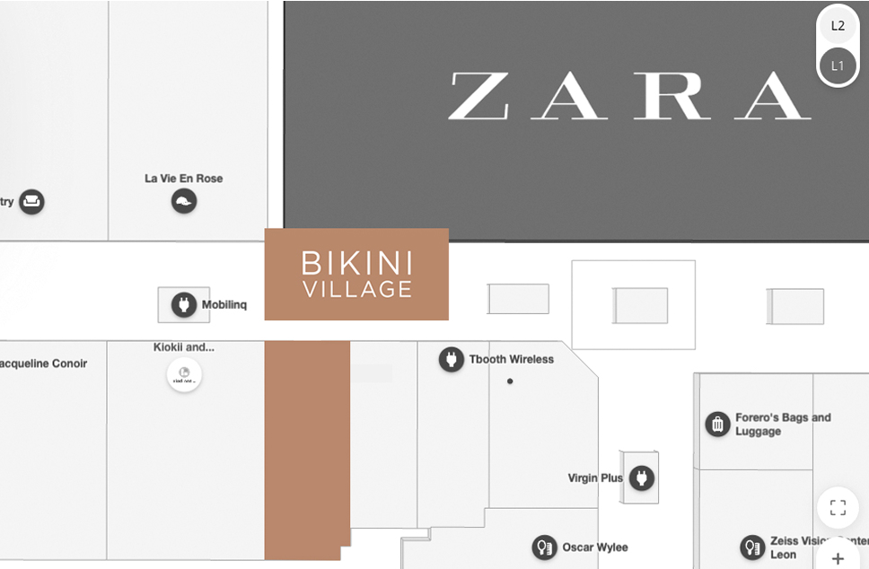 Map of Richmond Centre - Where to find Bikini Village