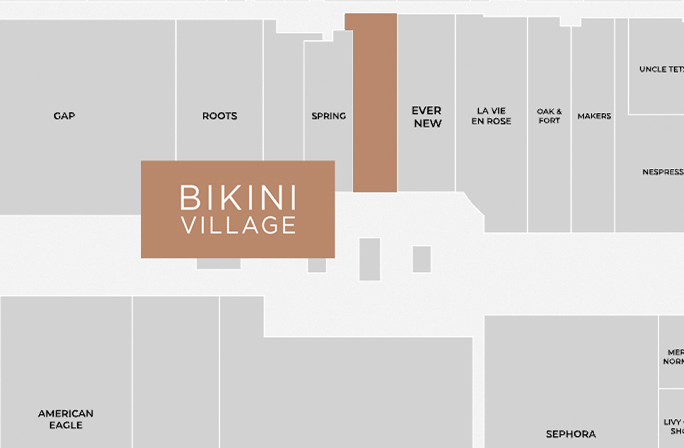 Carte du Southgate Centre - où trouver la boutique Bikini Village