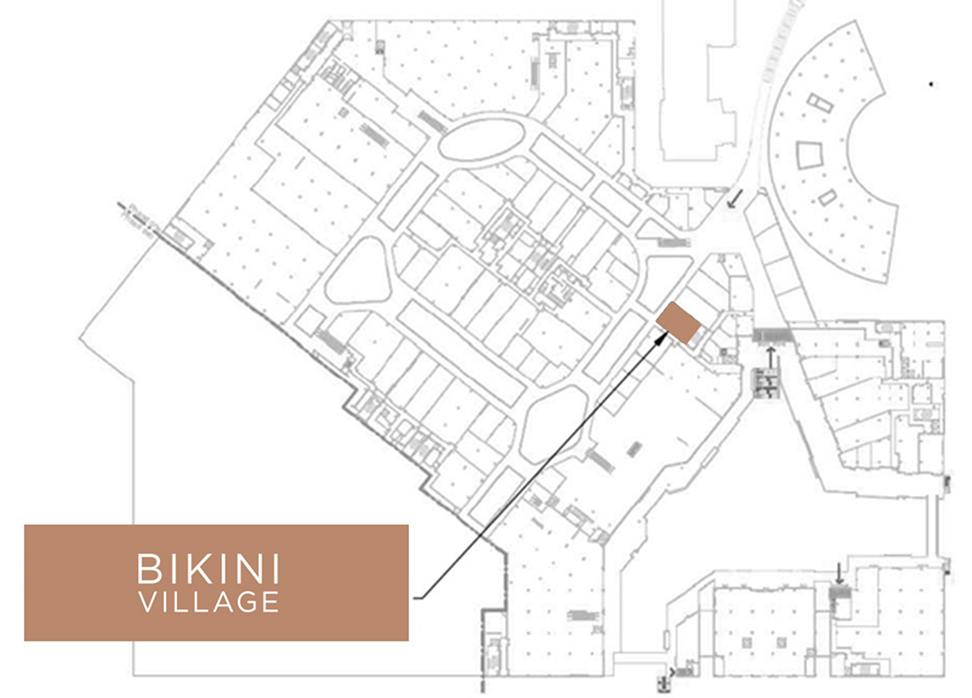 Map of Royalmount - Where to find Bikini Village
