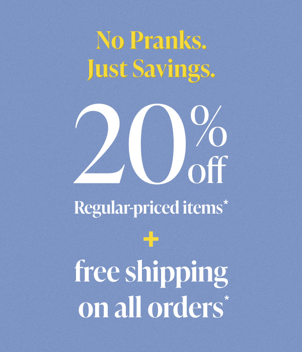 20% off regular-priced items