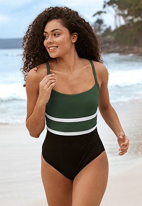 Sporty one-piece swimsuits