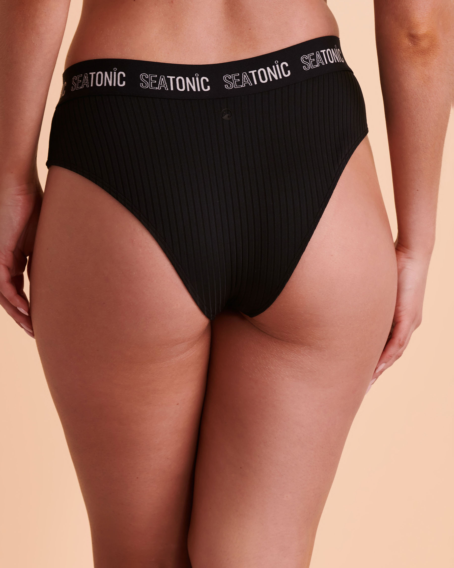 SEATONIC ELASTIC Thong Bikini Bottom Black 01300120 - View2