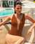 BLEU ROD BEATTIE Maillot une-pièce lacé LET'S GET KNOTTY Cannelle RBKN23232H - View1