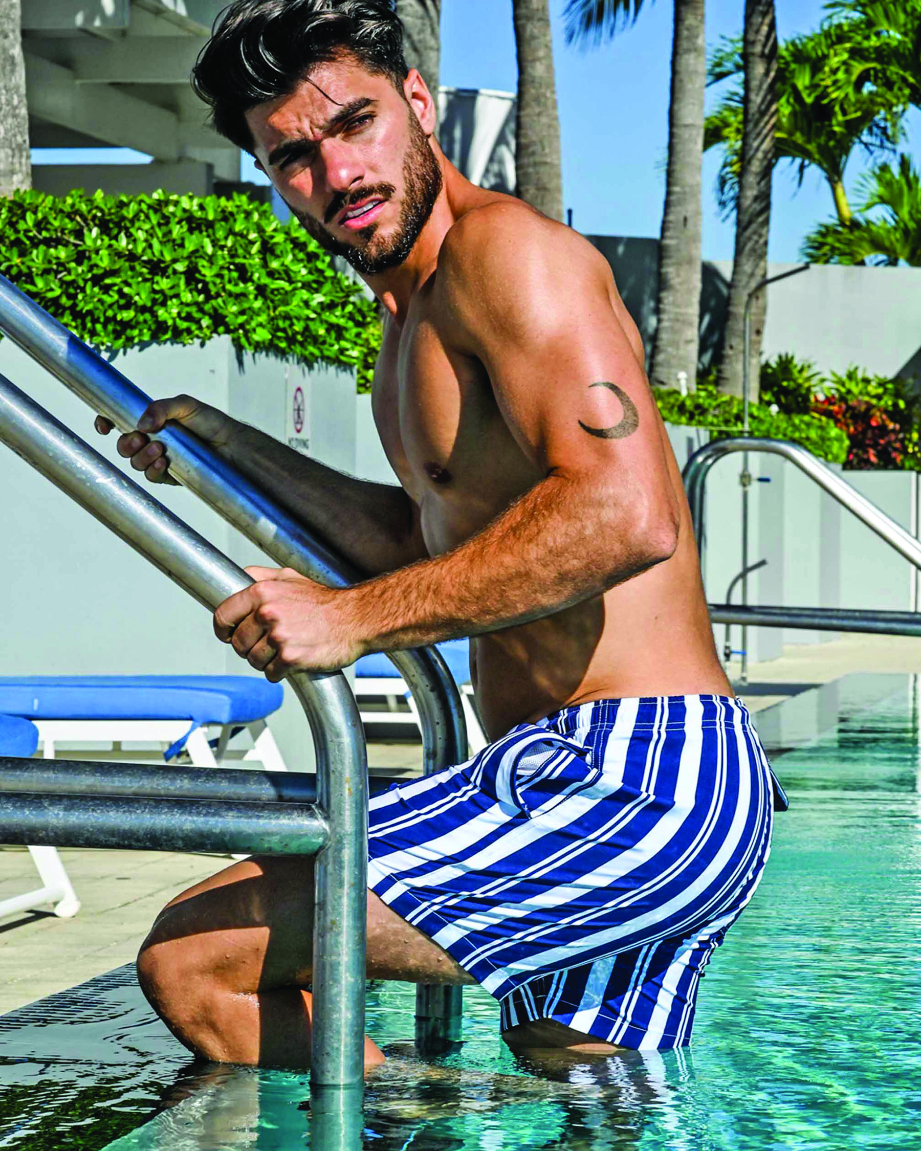 Short Plage À Rayures Maillot Bain Homme Cordon Serrage À - Temu