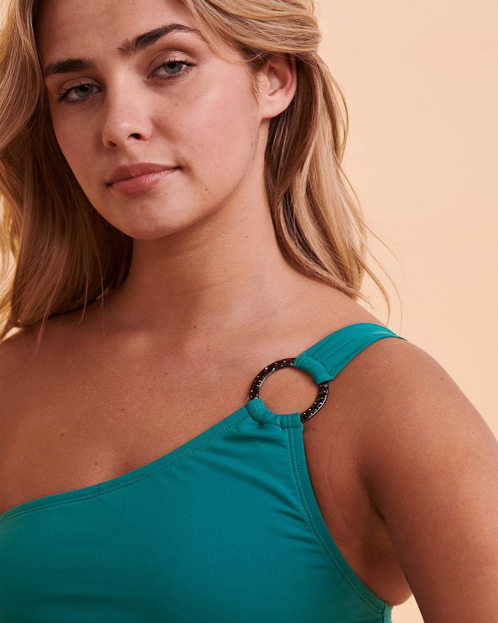 BLEU ROD BEATTIE NEW WAVE Asymmetric Onepiece Swimsuit Deep water