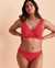 JANTZEN SOLID Crossed Bralette Bikini Top Watermelon JZ21006B - View1