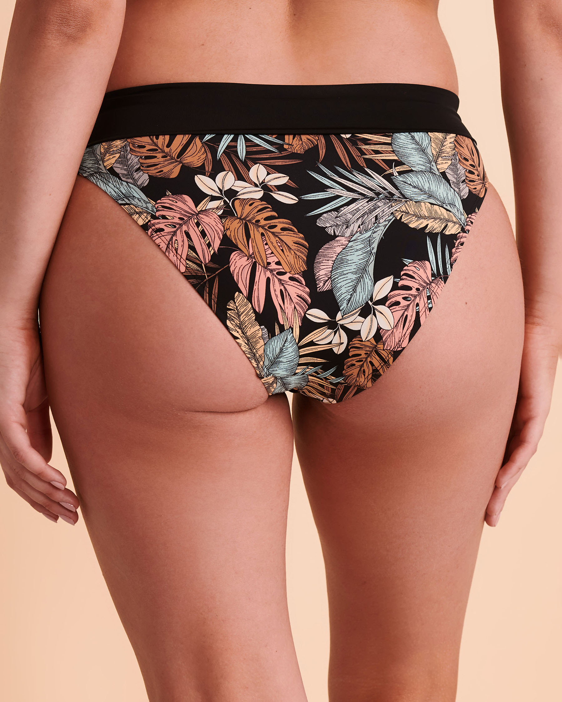 SKYE MANAUS Rachel High Waist Bikini Bottom Tropical print SK72254 - View5