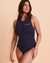 NAUTICA LIVE IN COLOR Zipper Closure One-piece Swimsuit Navy 8L2LC11 - View1