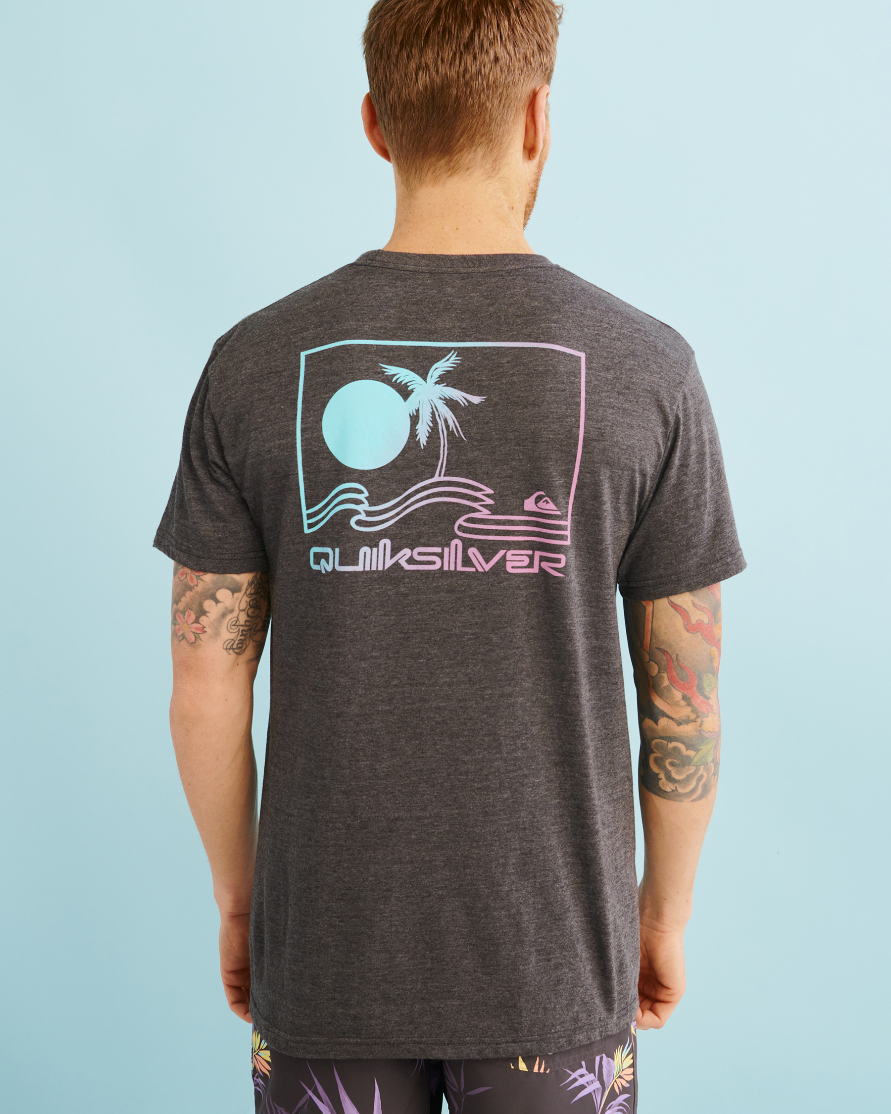 QUIKSILVER VIBES BUILDER MOD T-shirt - Charcoal | Bikini Village