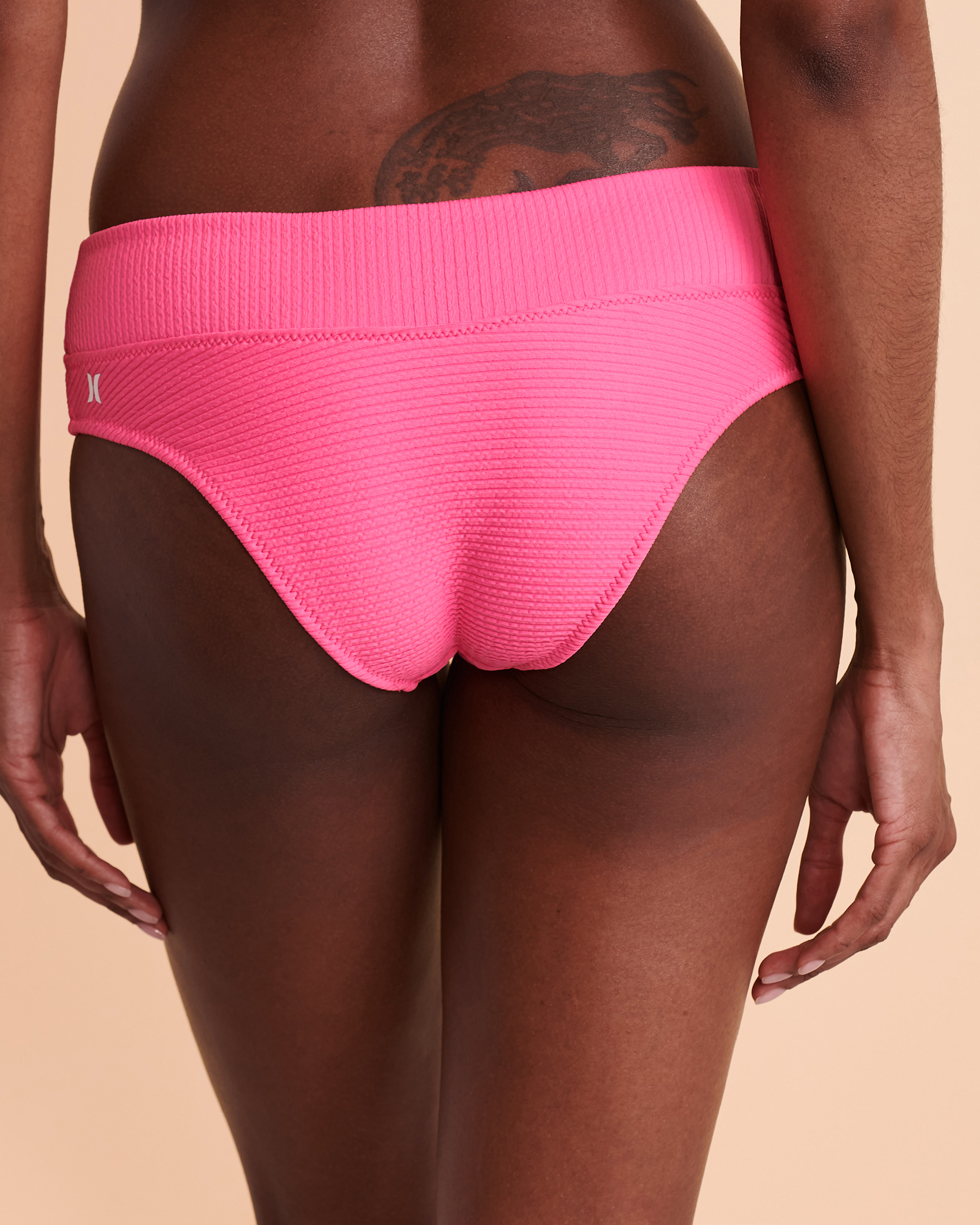 HURLEY TEXTURE BEACH Hipster Bikini Bottom Pink HB1169 - View3