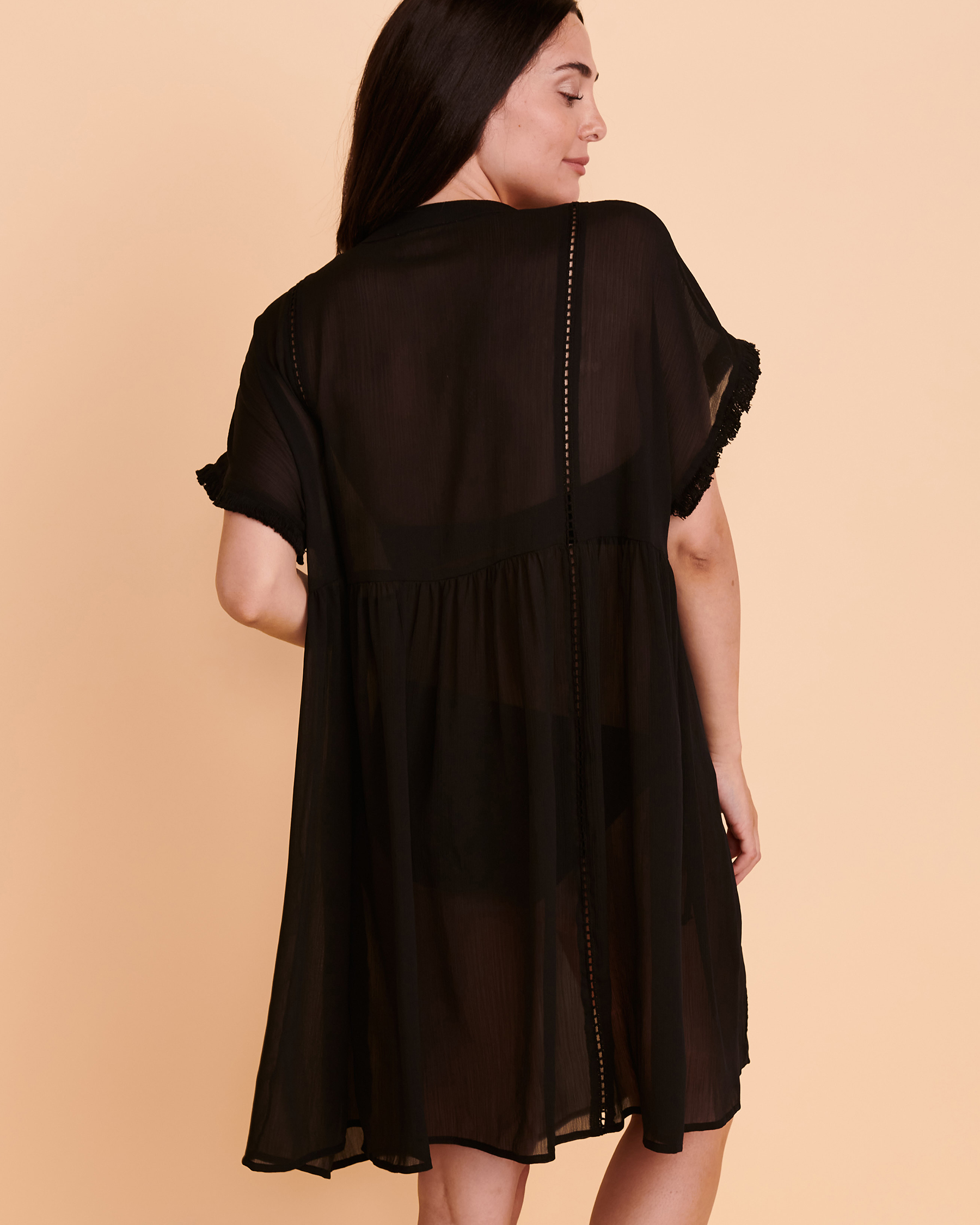 BLEU ROD BEATTIE GYPSET Chiffon Short Dress Black RBGS23870H - View2