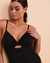 LA BLANCA Maillot une-pièce torsadé ISLAND GODDESS Noir LB1IG02 - View1